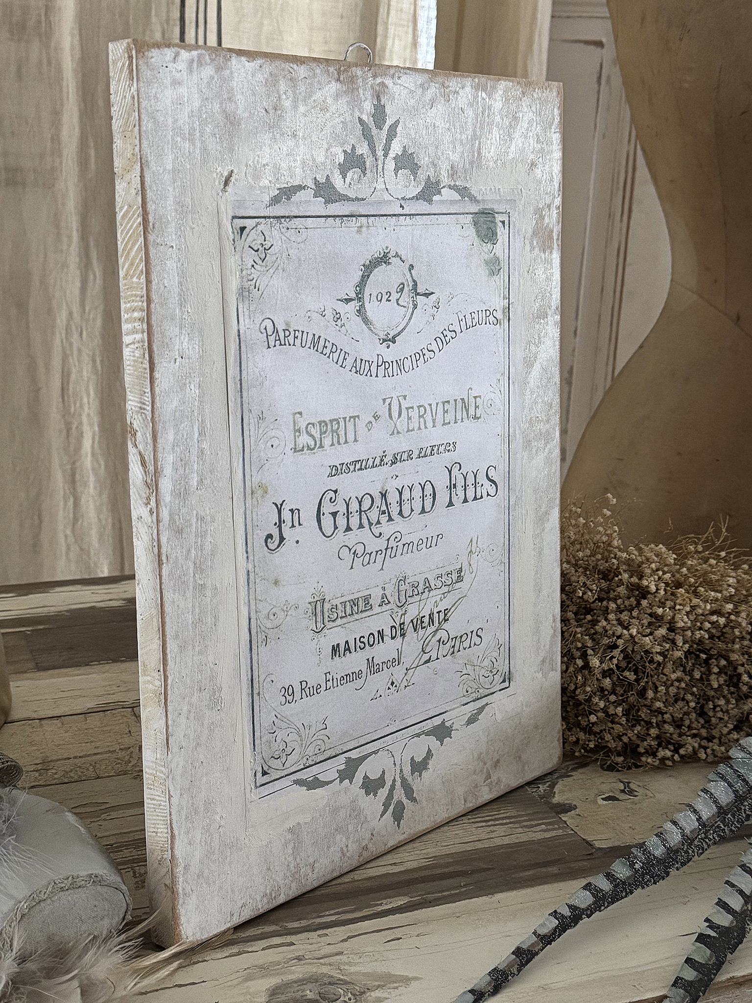  Romantisches Holz Bild Parfumeur Shabby-pur***