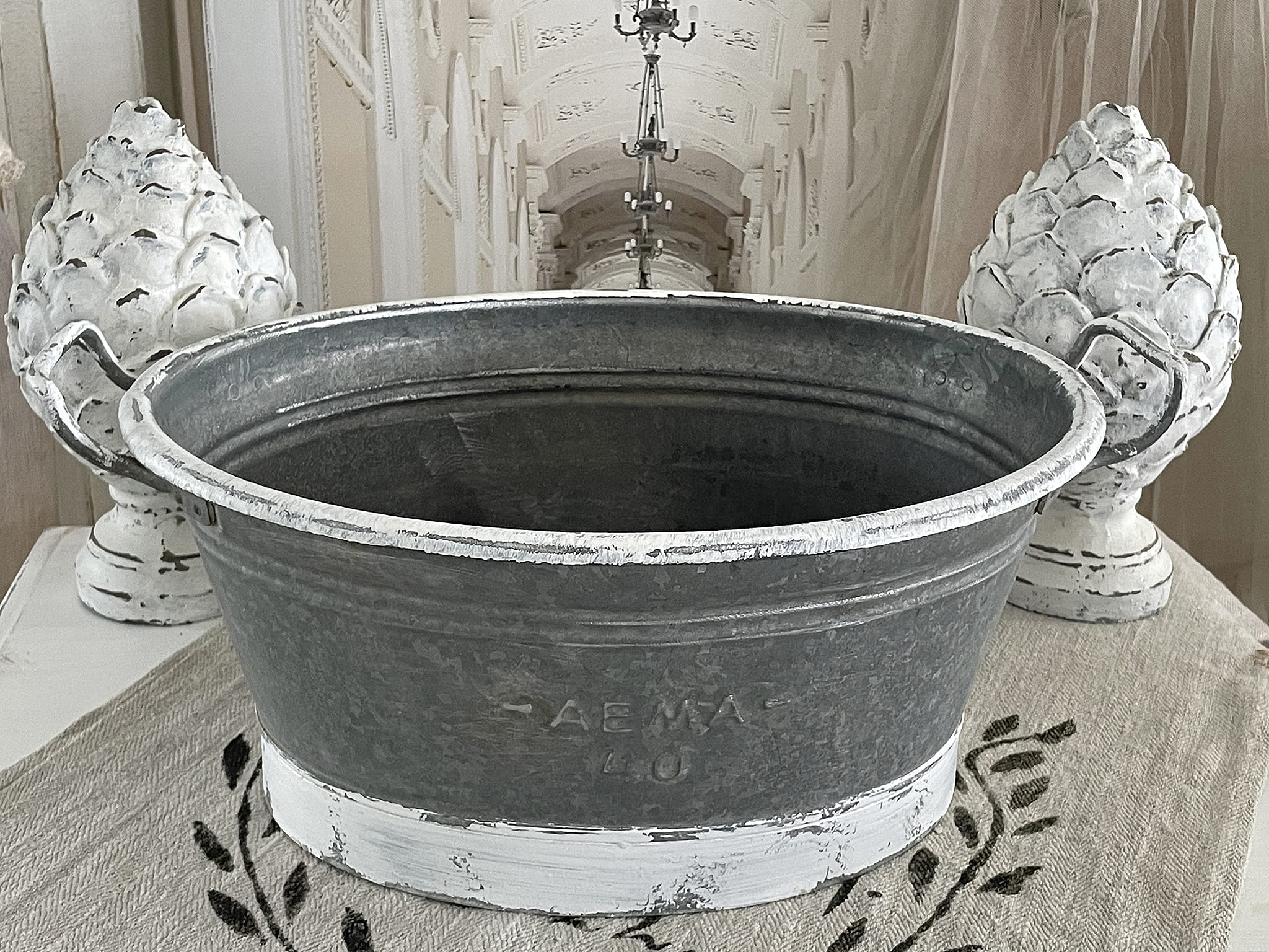 Süße alte Zinkwanne La Cuisine