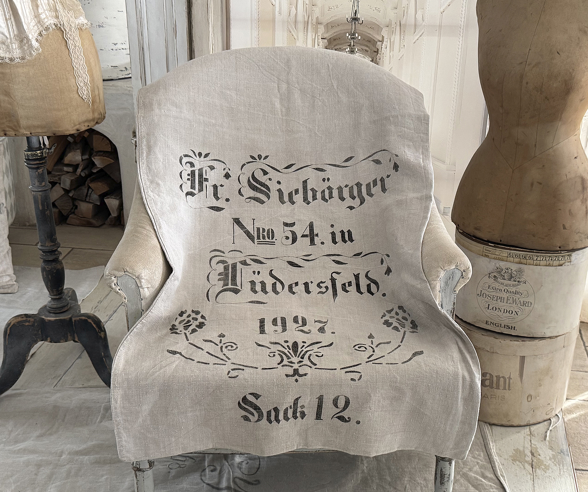 Alter Leinensack von 1927 – Originaldruck & zeitlose Authentizität***