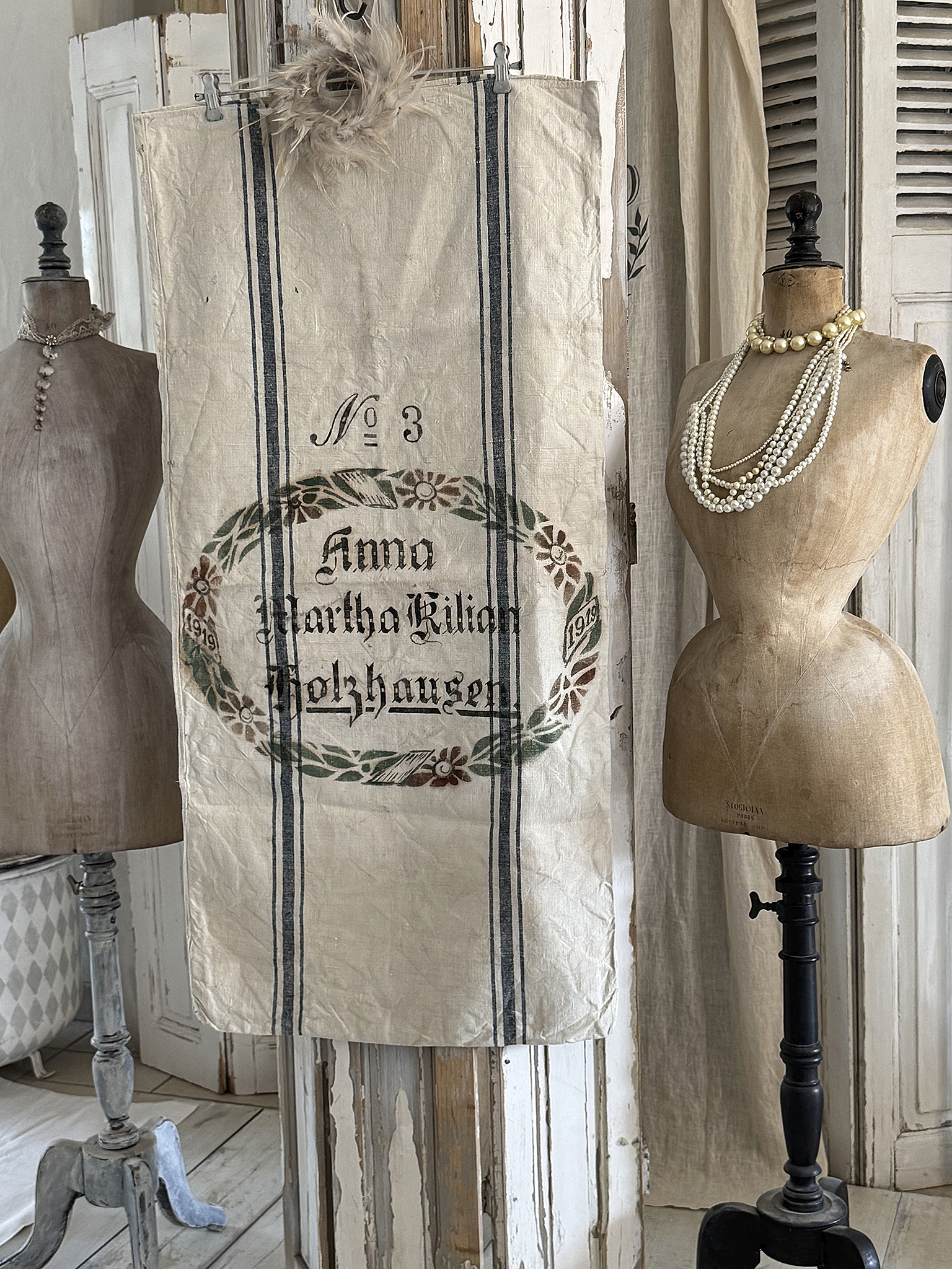Antiker Mehlsack von 1919-No3/Blütenkranz***