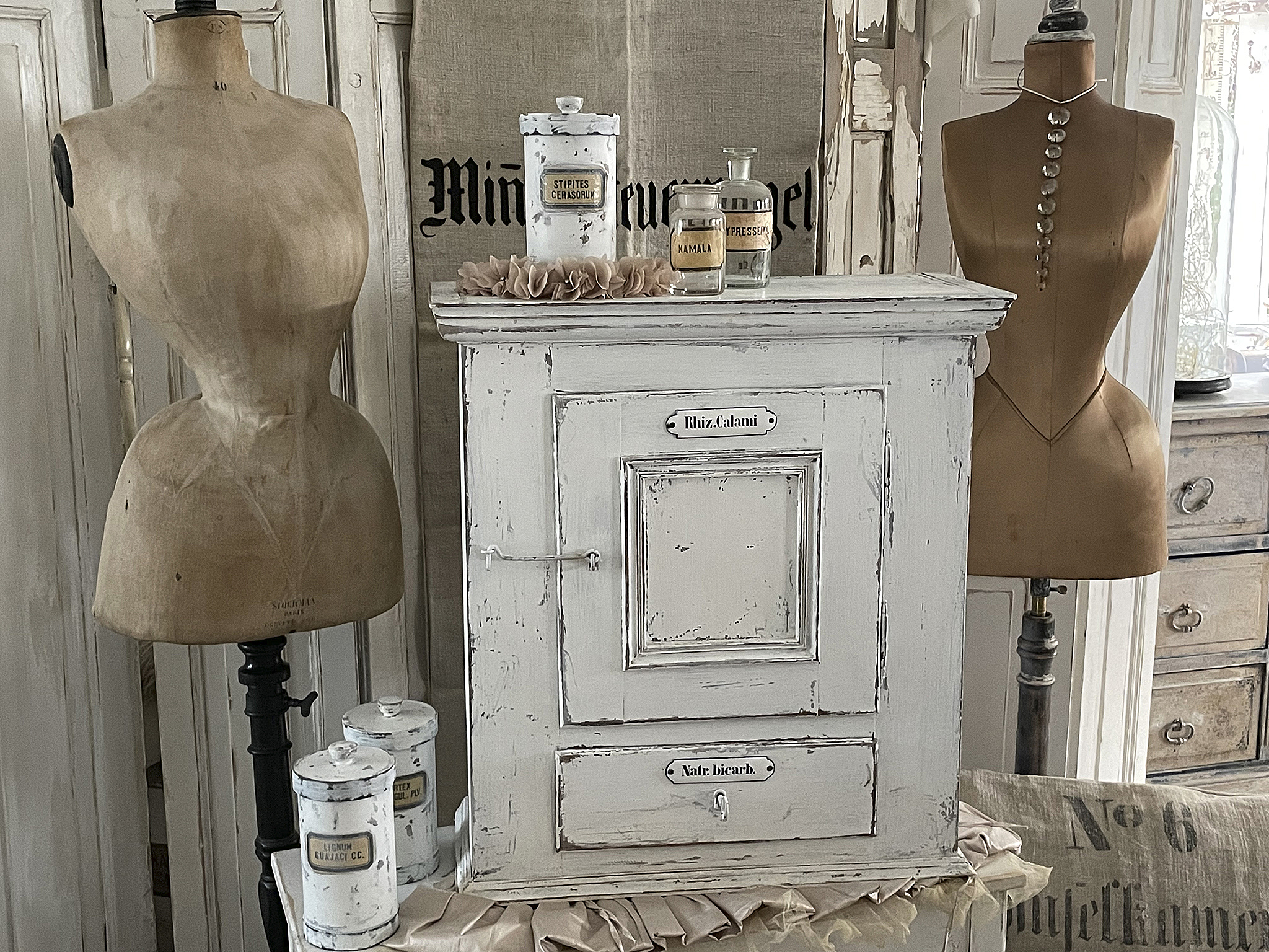  Antiker Apothekerschrank Shabby/Brocante***