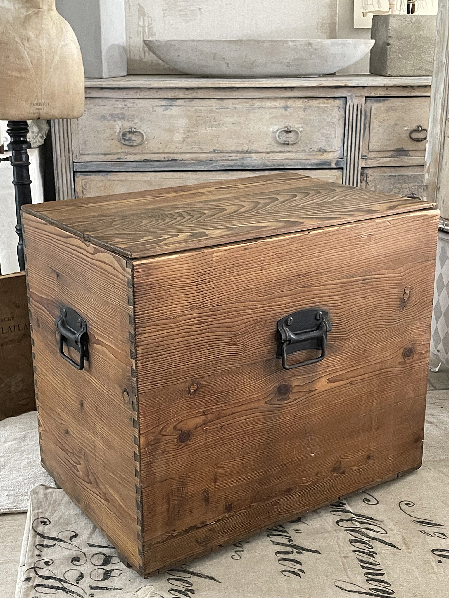 Große alte original Holzkiste mit Deckel*** Große alte original Holzkiste mit Deckel***