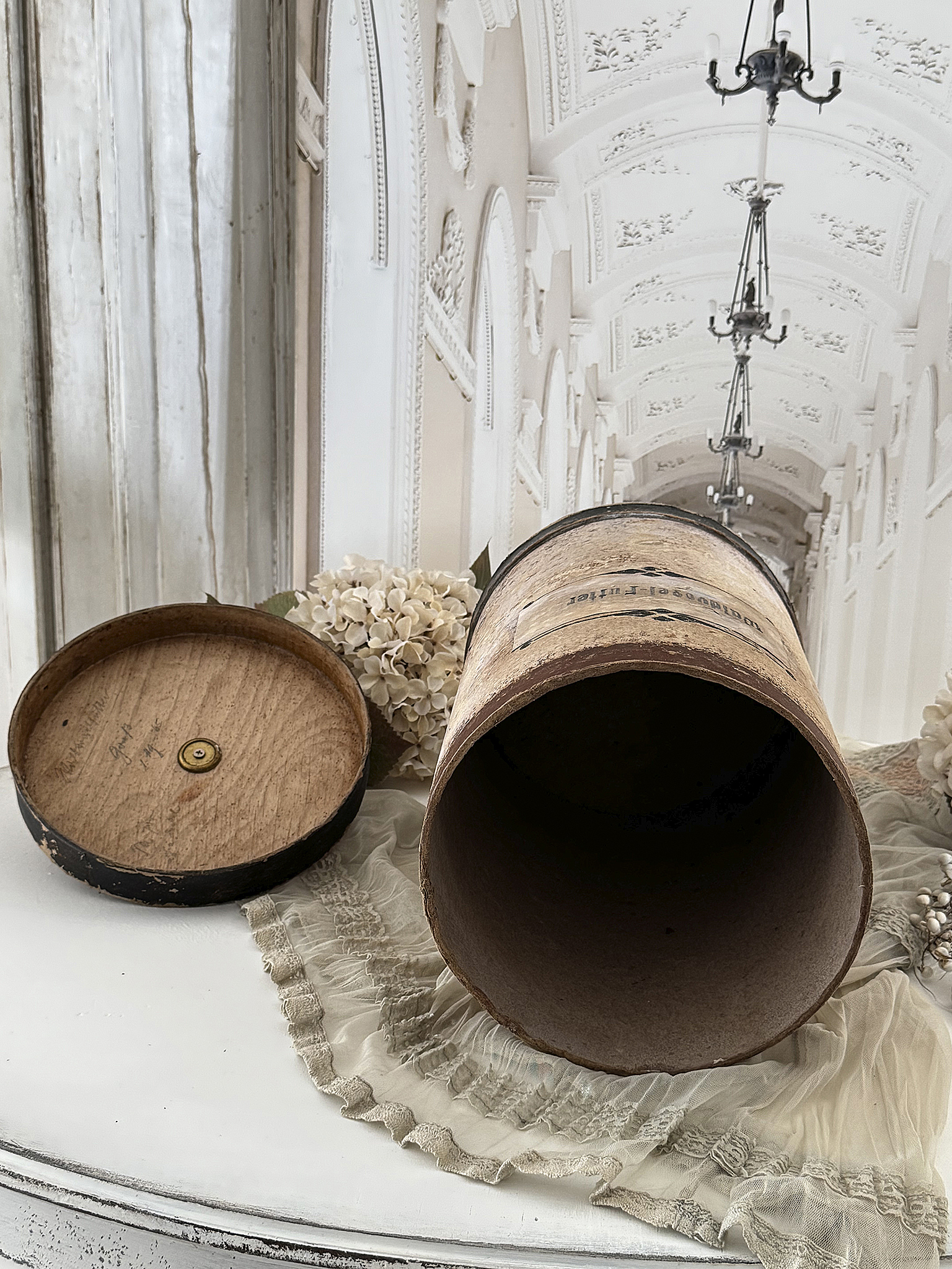 Antike Apothekerdose Waldvogelfutter Vintage Apothekendose mit Originalschild***