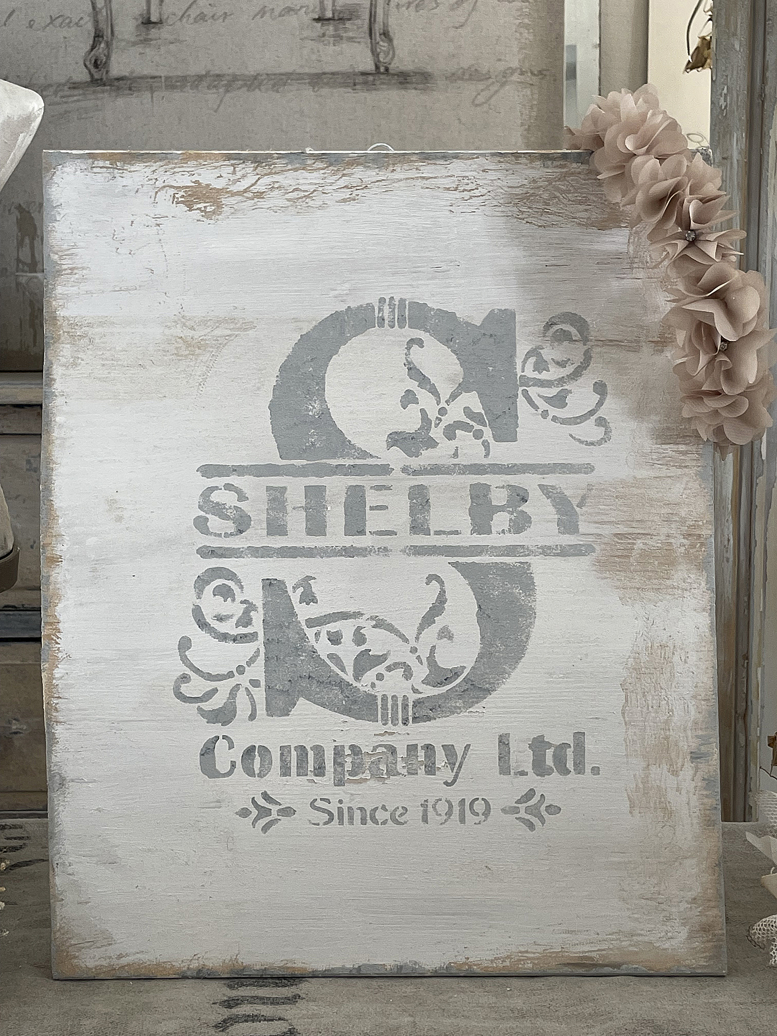 Altes Holz-Bild Shelby***