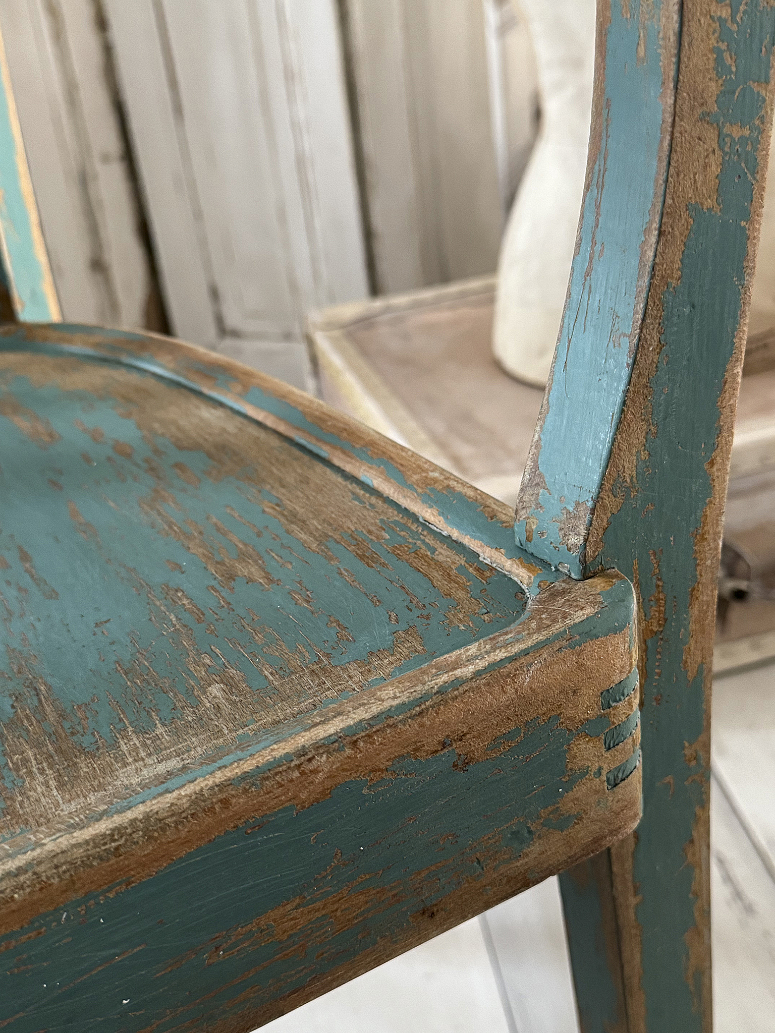   Alter Armlehnenstuhl Bauhaus Vintage/Türkis***