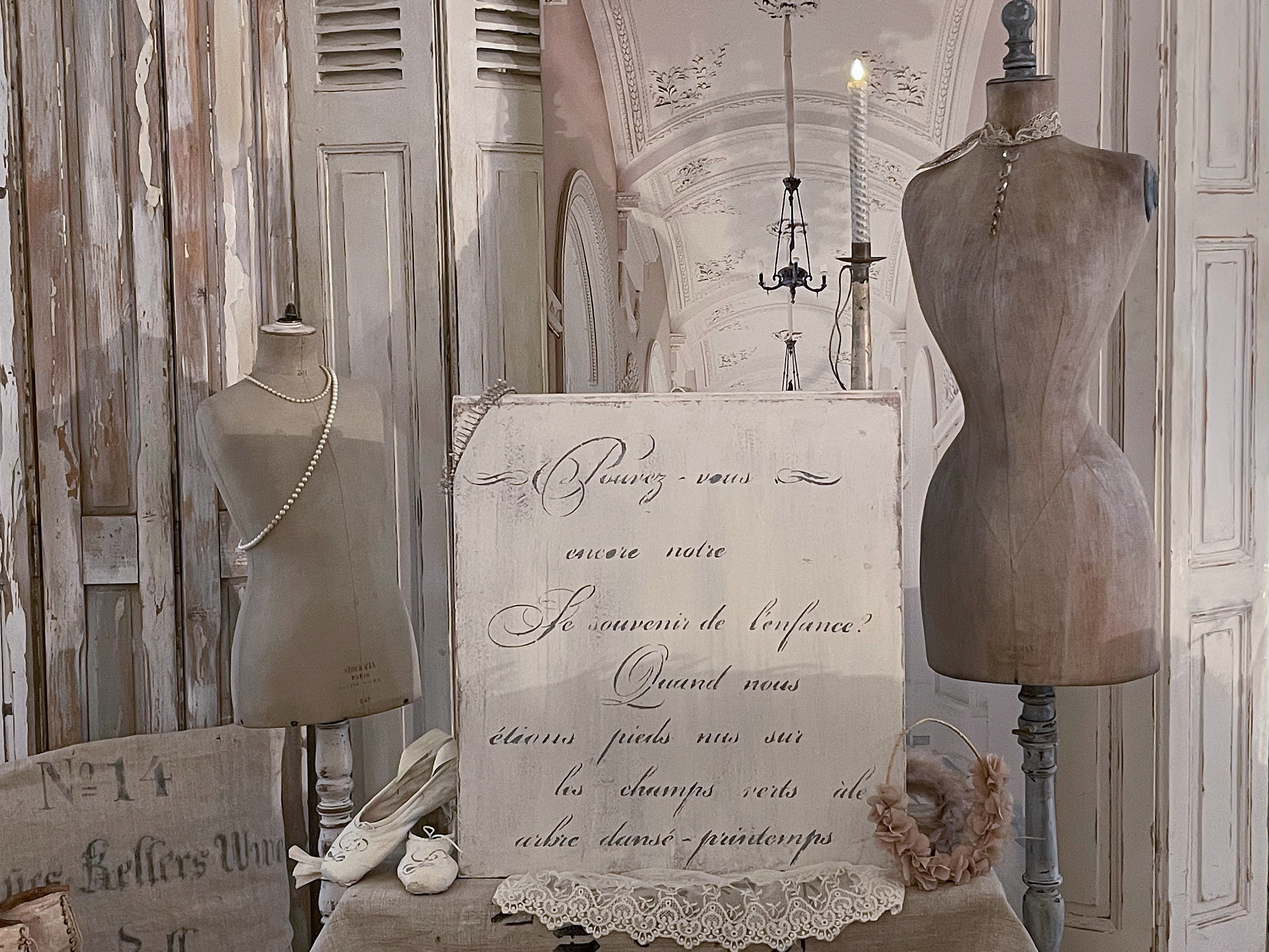 Großes Französisches Shabby-Bild***