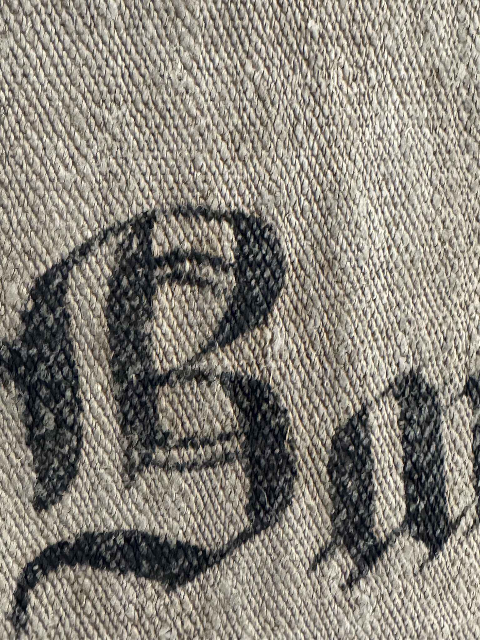 Seltener historischer Leinensack / Getreidesack von 1886 mit galoppierendem Pferd***