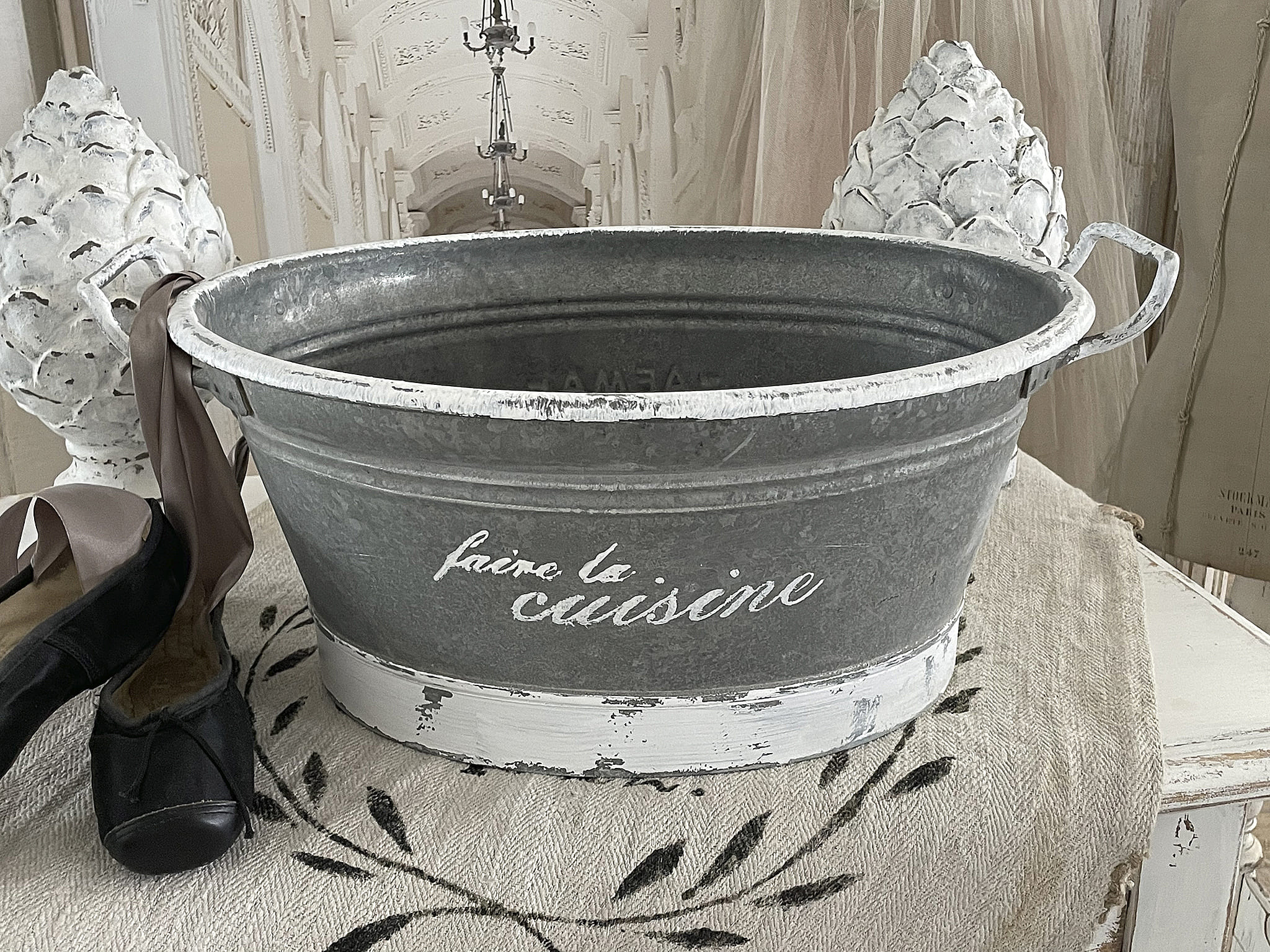Süße alte Zinkwanne La Cuisine