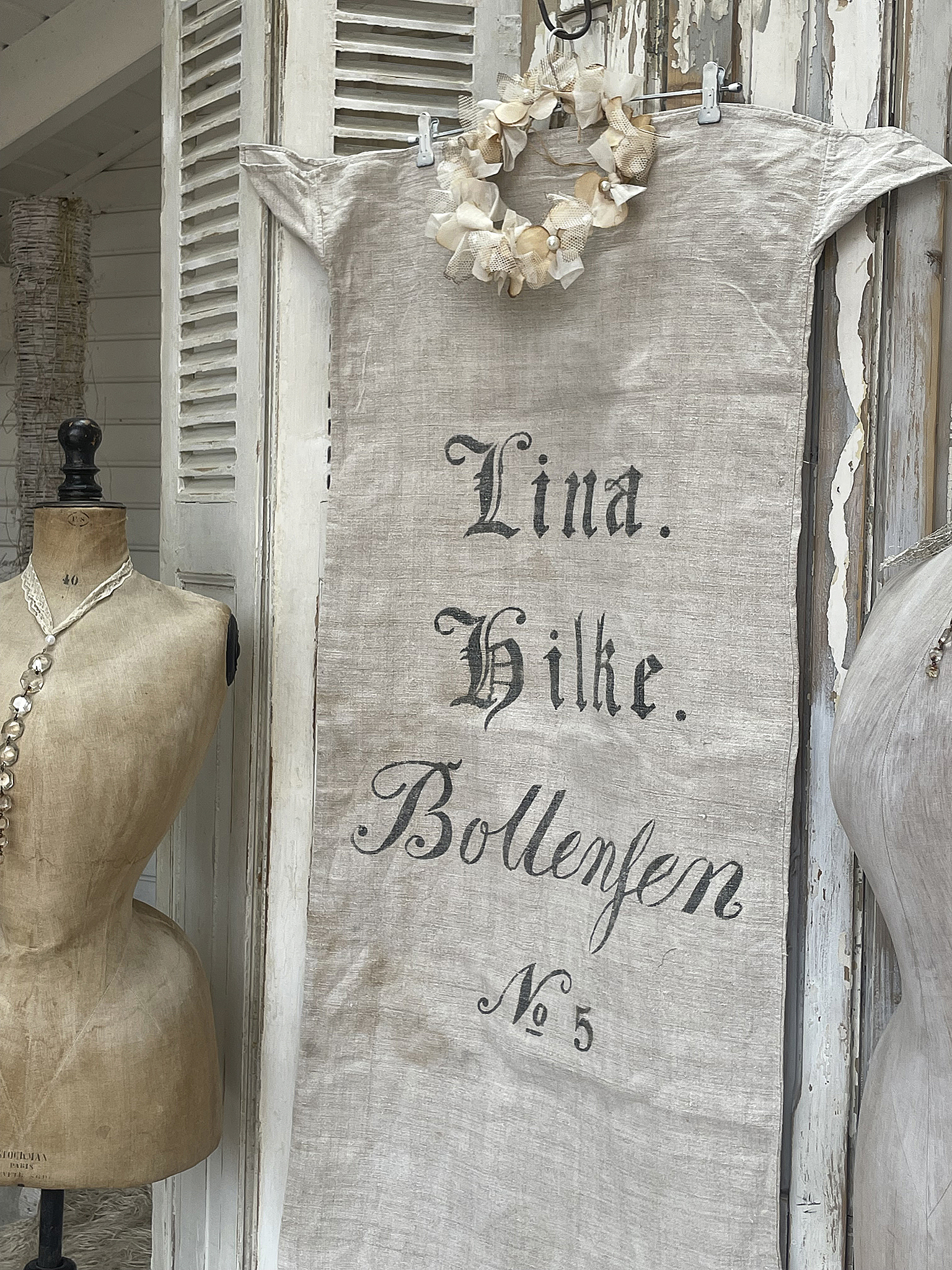 Alter seltener Leinensack/ Mehlsack Schreibschrift***