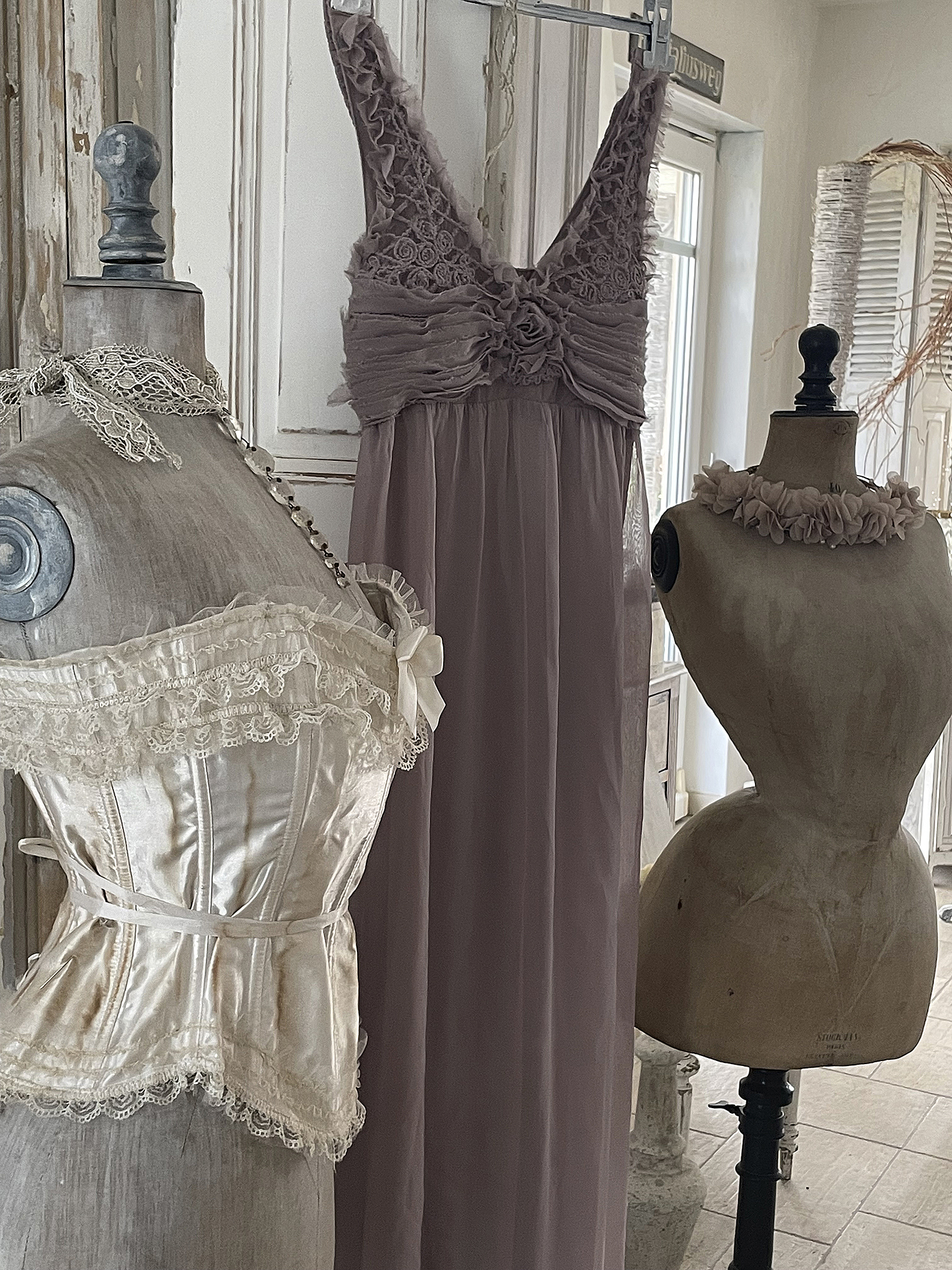 Altes Vintagekleid Rosenholz***