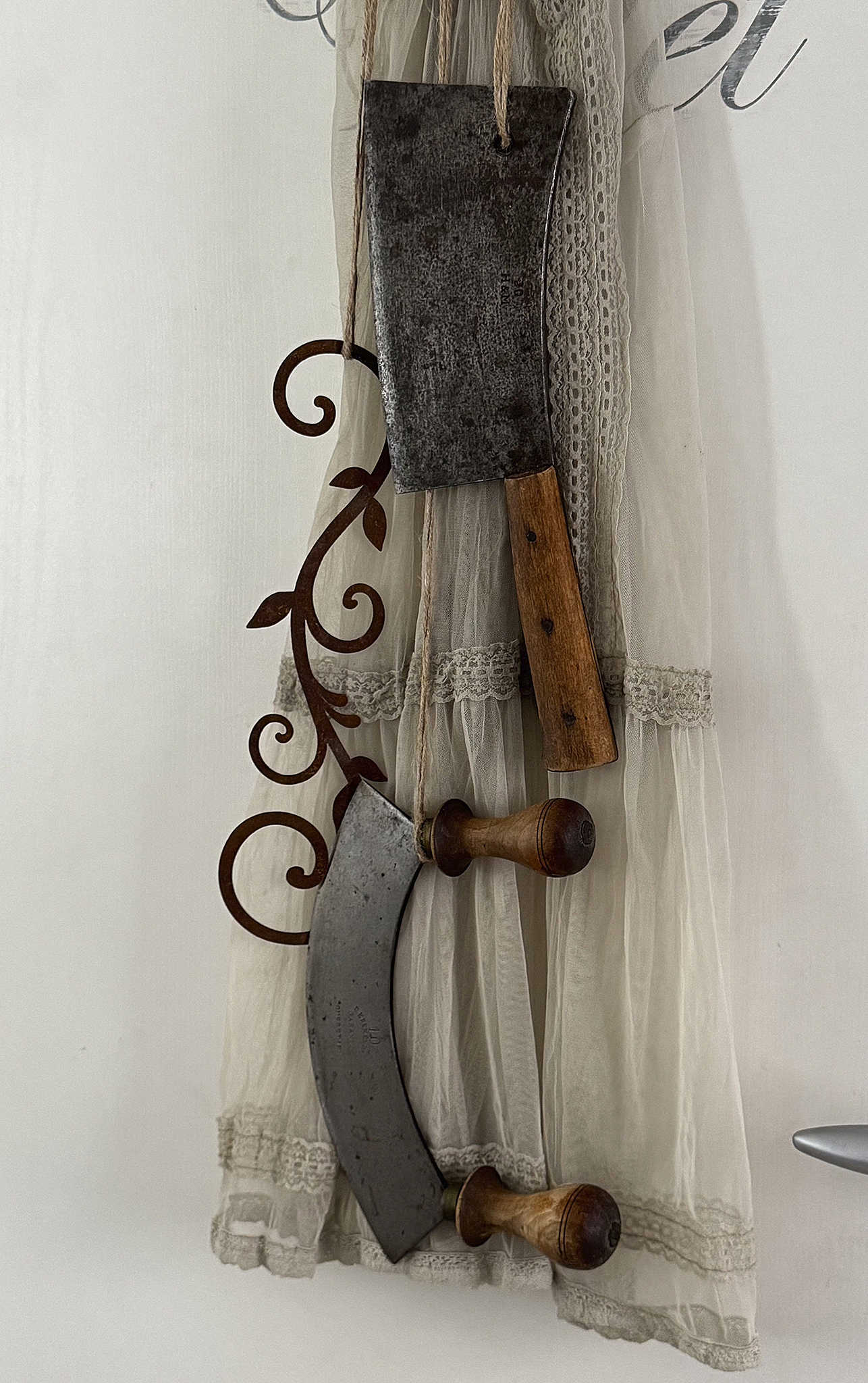Vintage-Hackbeil und Wiegemesser*** Vintage-Hackbeil und Wiegemesser***