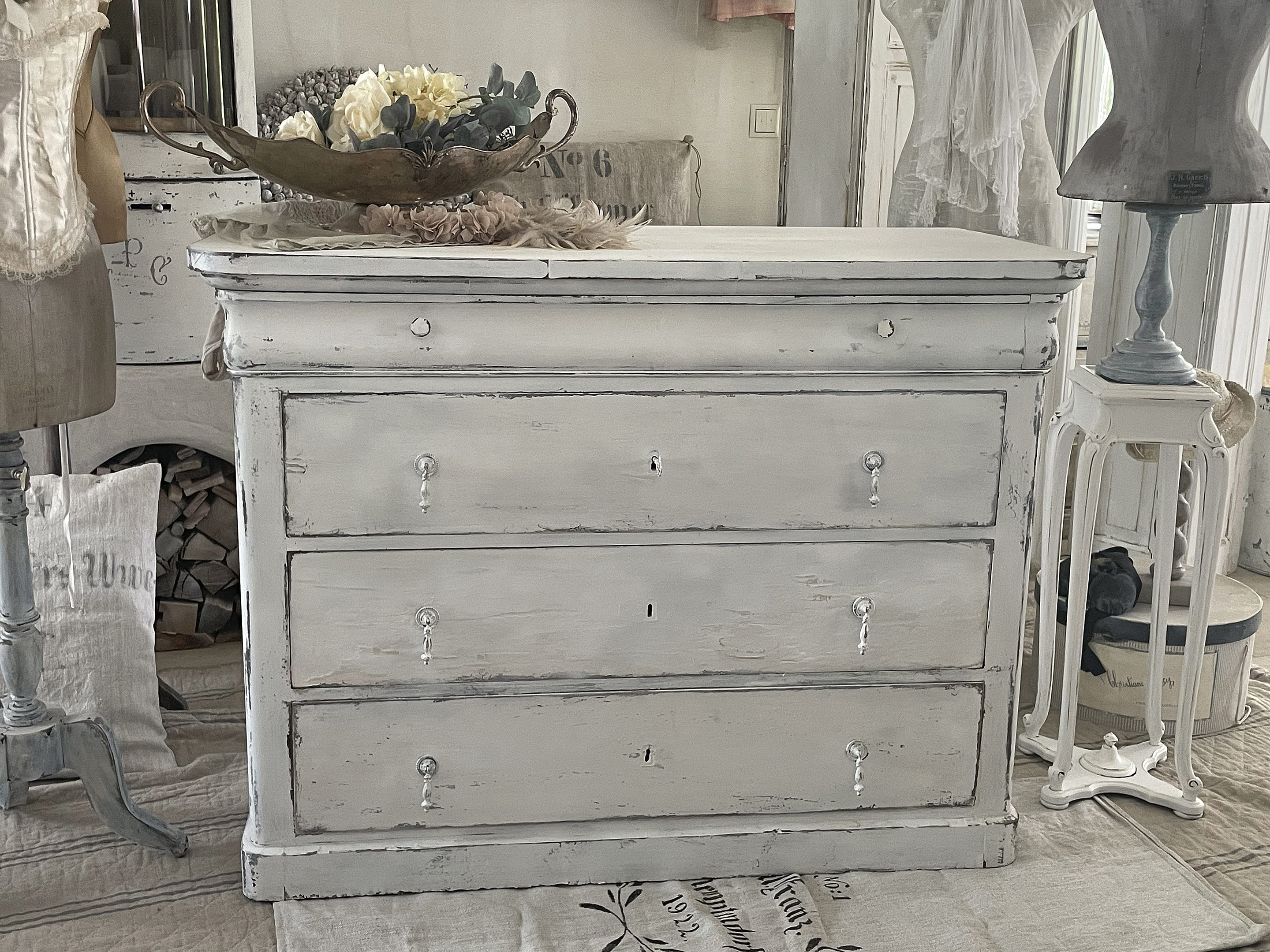 Antike große Biedermeierkommode Shabby-pur