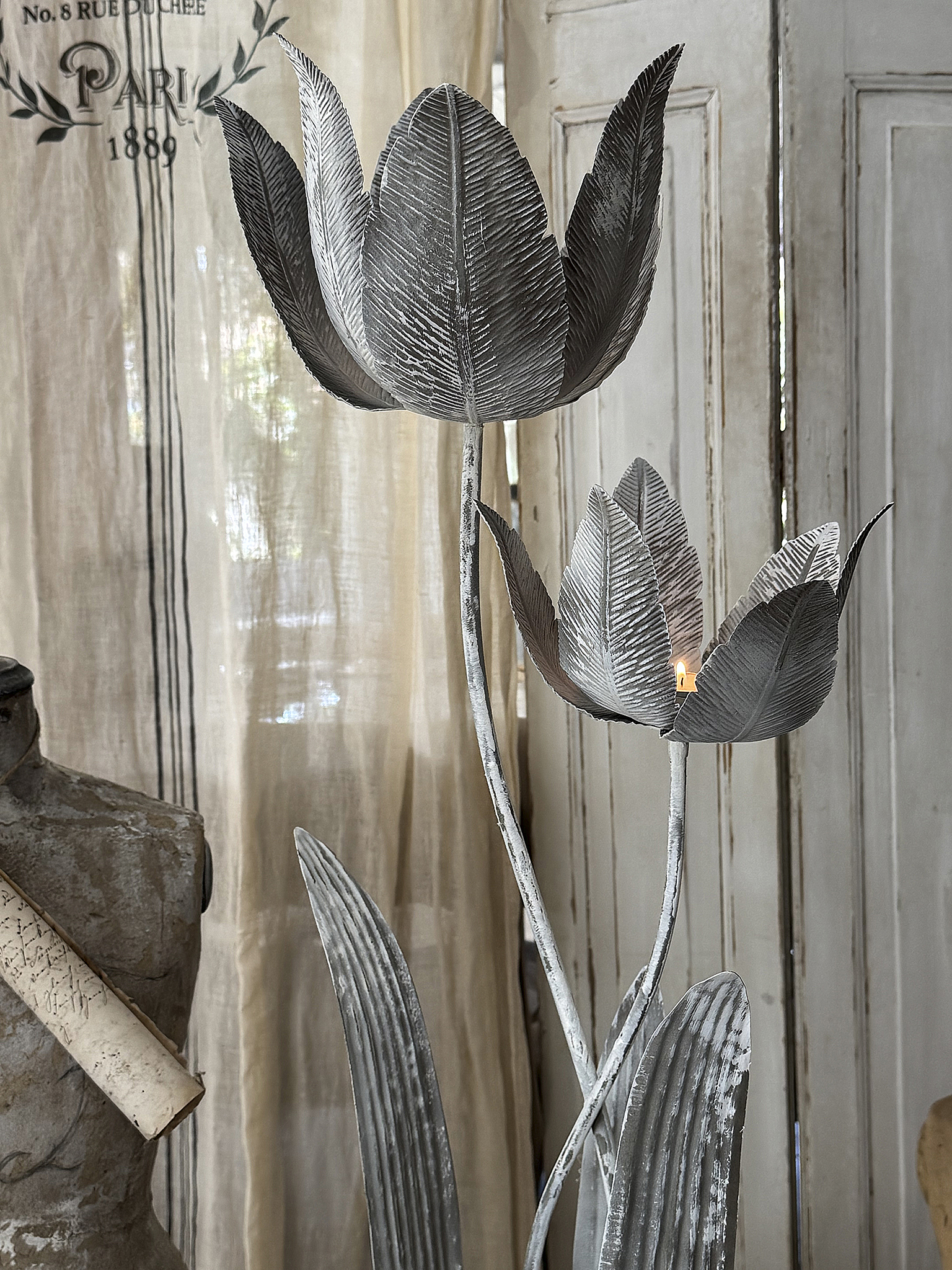 Große Tulpen-Skulptur aus Cortenstahl***