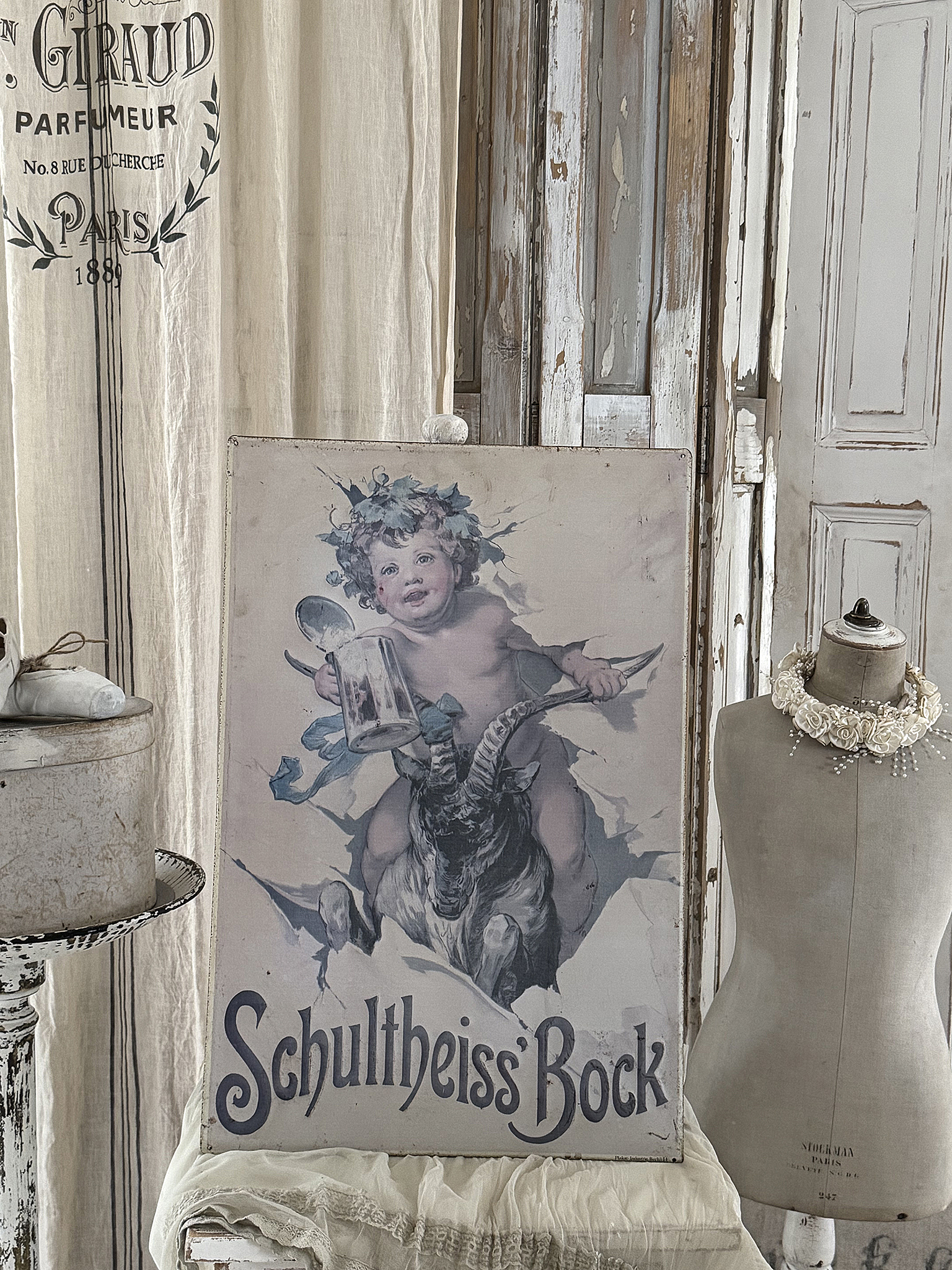 Blechschild 70er Jahre - Brauerei Schultheiss Bock***