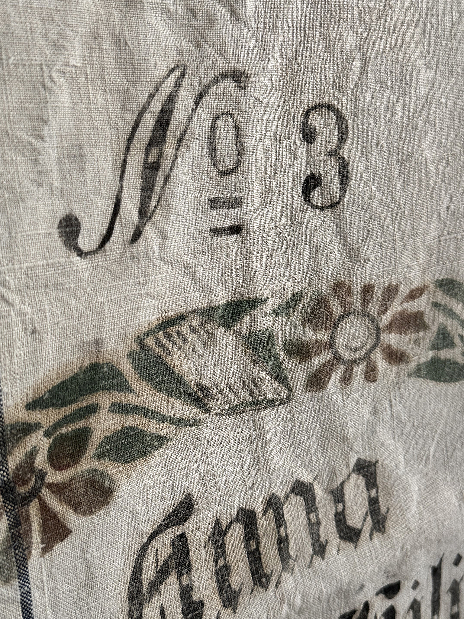 Antiker Mehlsack von 1919-No3/Blütenkranz***