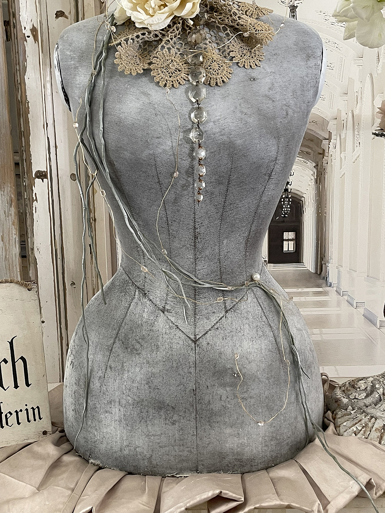 Antike Schneiderpuppe / Torso Wespentaille***