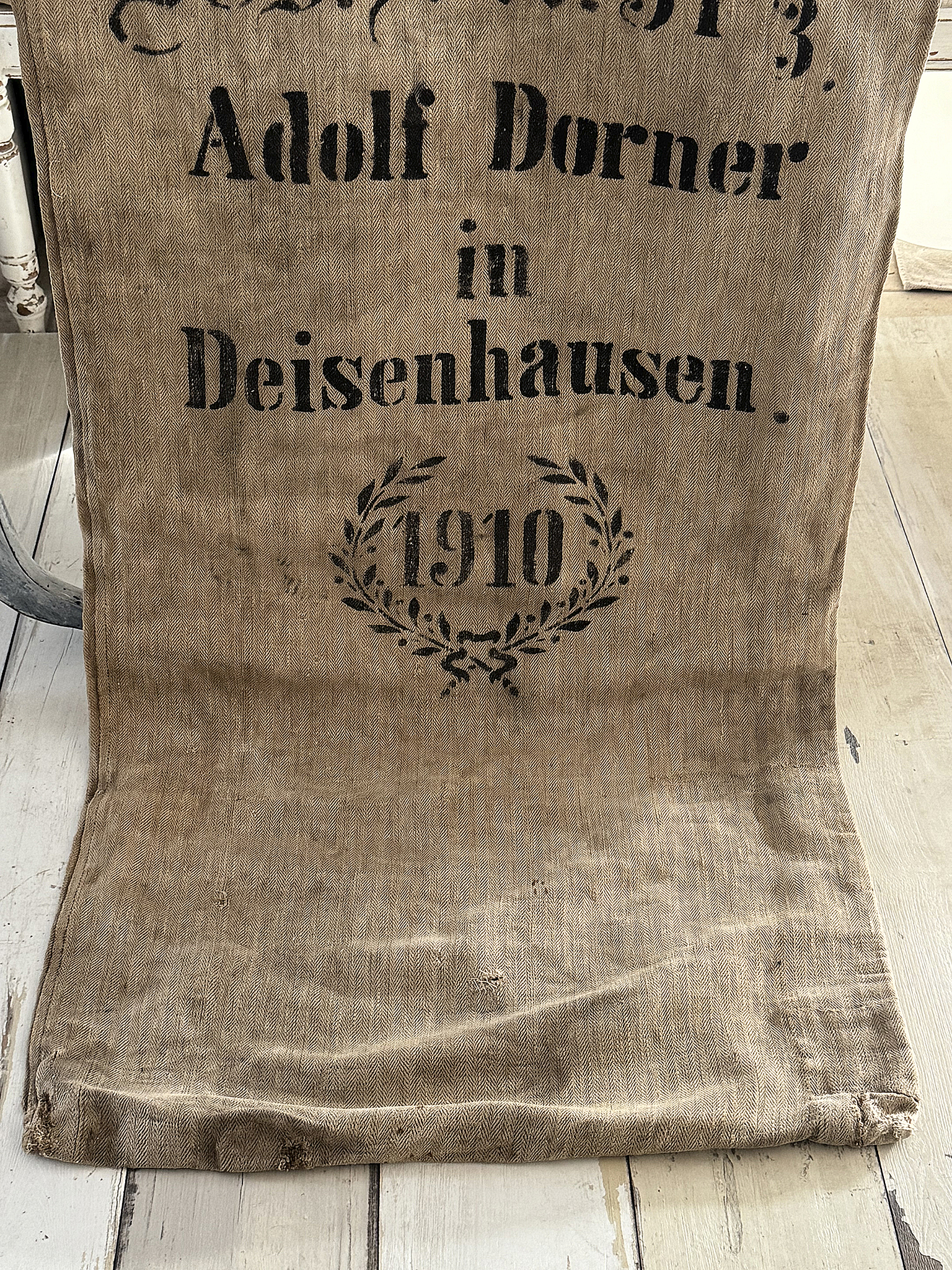 Alter Leinensack / Getreidesack von 1910 mit Originaldruck***