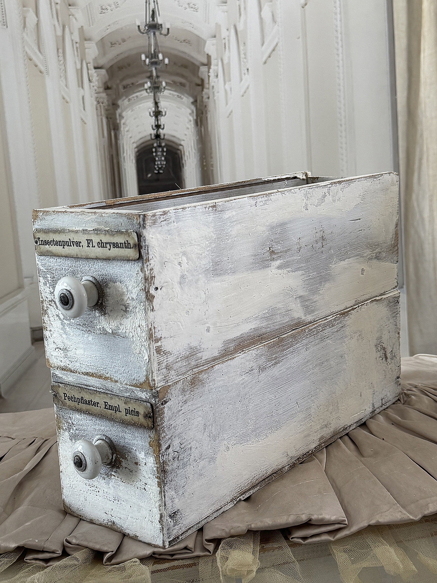 Duo alte Apothekerschubladen***