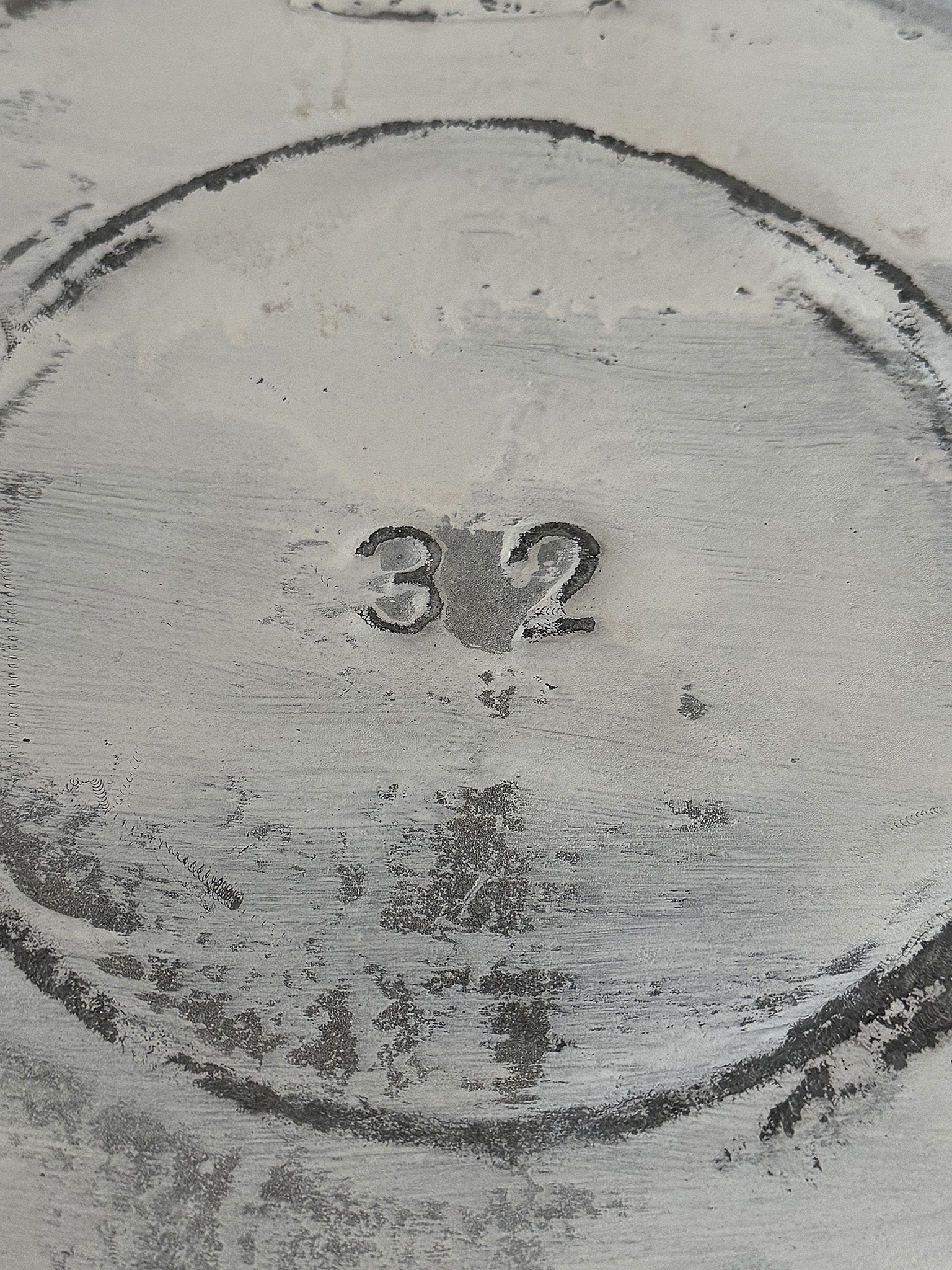 Alter Zinkeimer 32 Liter | Shabby Chic Weiß | Vintage Kohleeimer mit Deckel | Zinktonne***