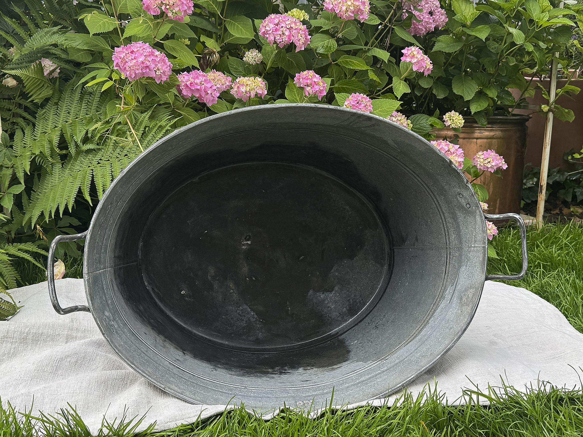 Alte Zinkwanne mit authentischer Patina – 65Liter***