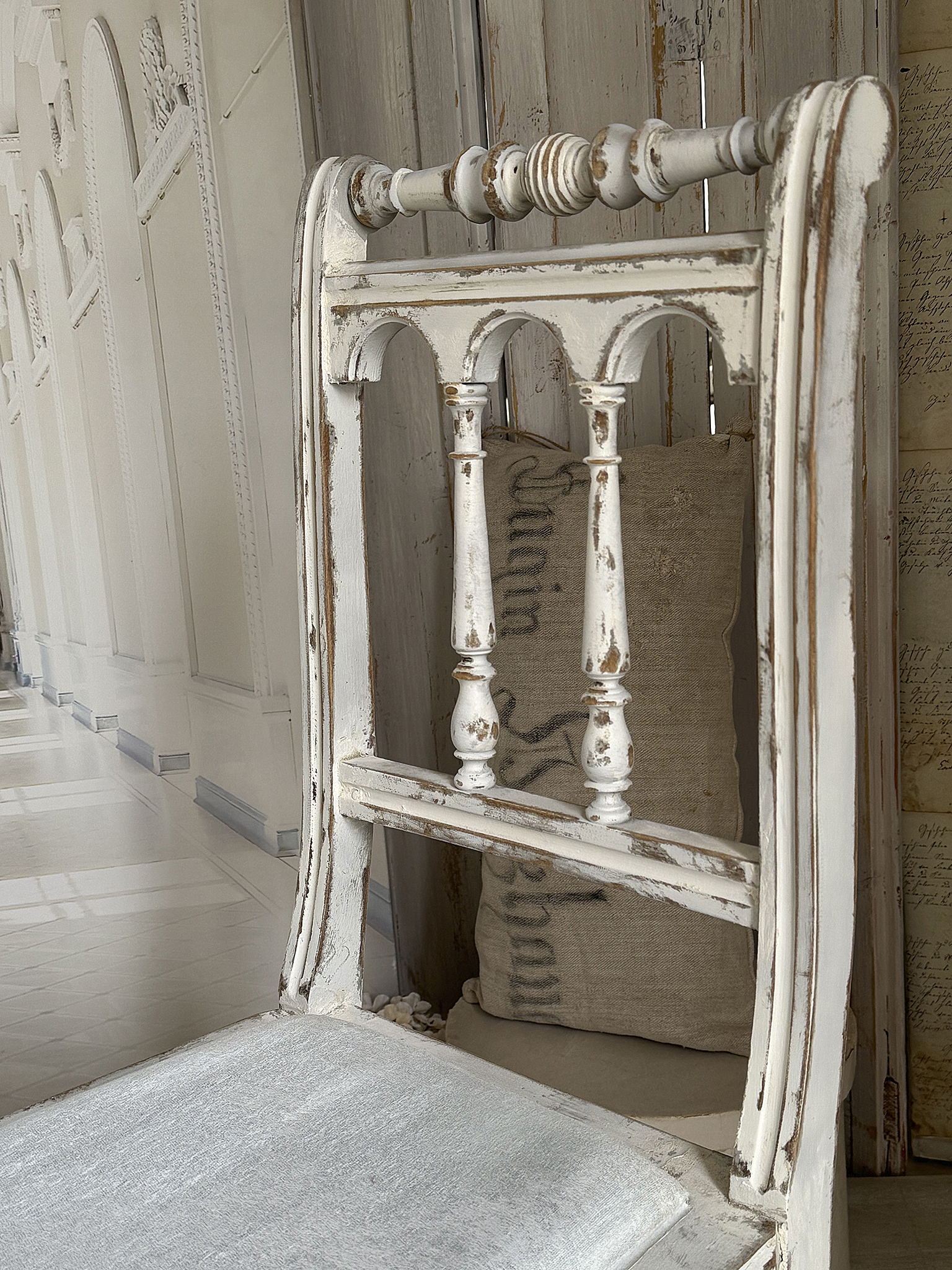 Antiker Gründerzeitstuhl mit Sitzpolster 1***