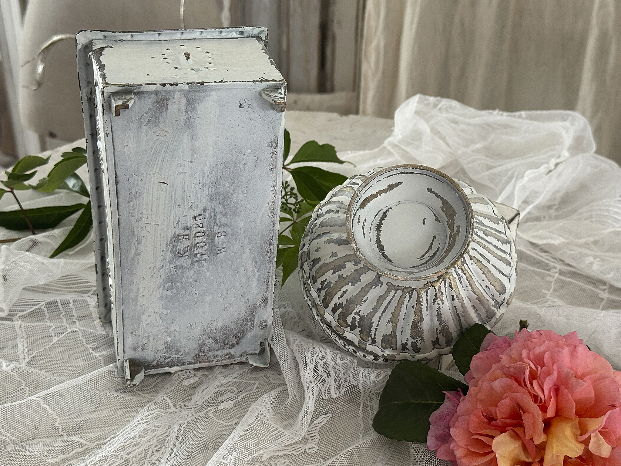 Reizendes Vintage-Duo Körbchen und Schatulle*** Reizendes Vintage-Duo Körbchen und Schatulle***
