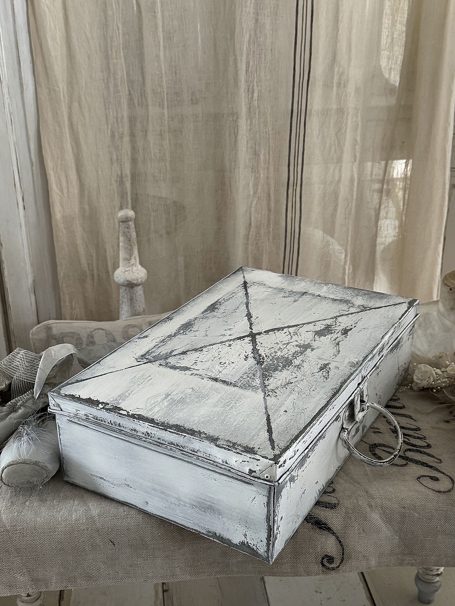  Alte wertige Klappkiste aus Zink***