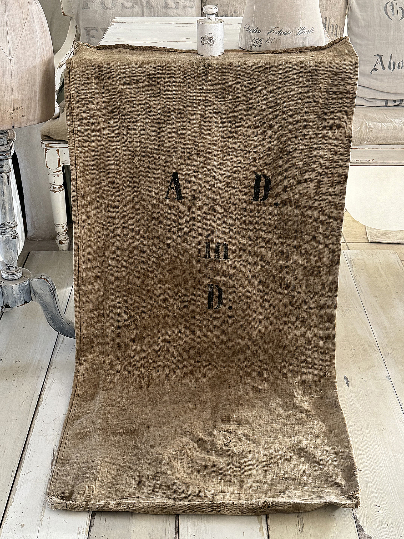 Alter Leinensack / Getreidesack von 1910 mit Originaldruck***