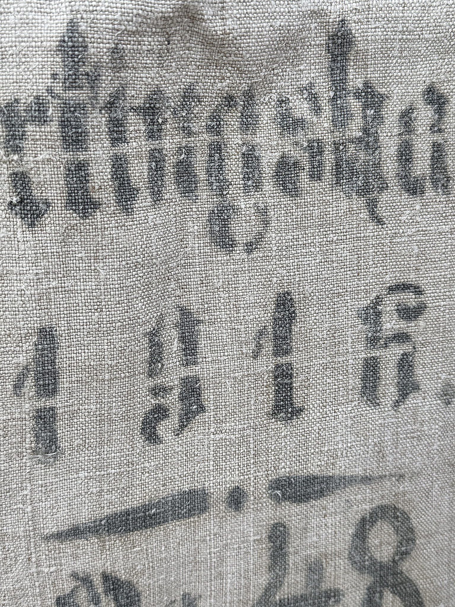 Großer antiker Mehlsack mit Originaldruck & Lorbeerkranz***