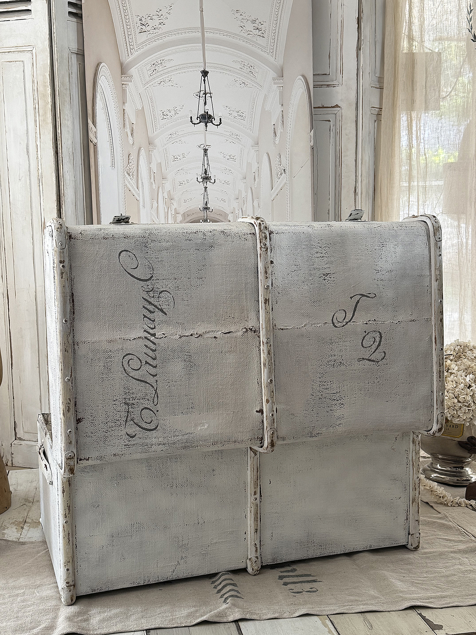 Antiker Überseekoffer über 100 Jahre – Shabby Chic – Reisetruhe / Couchtisch – Unikat***