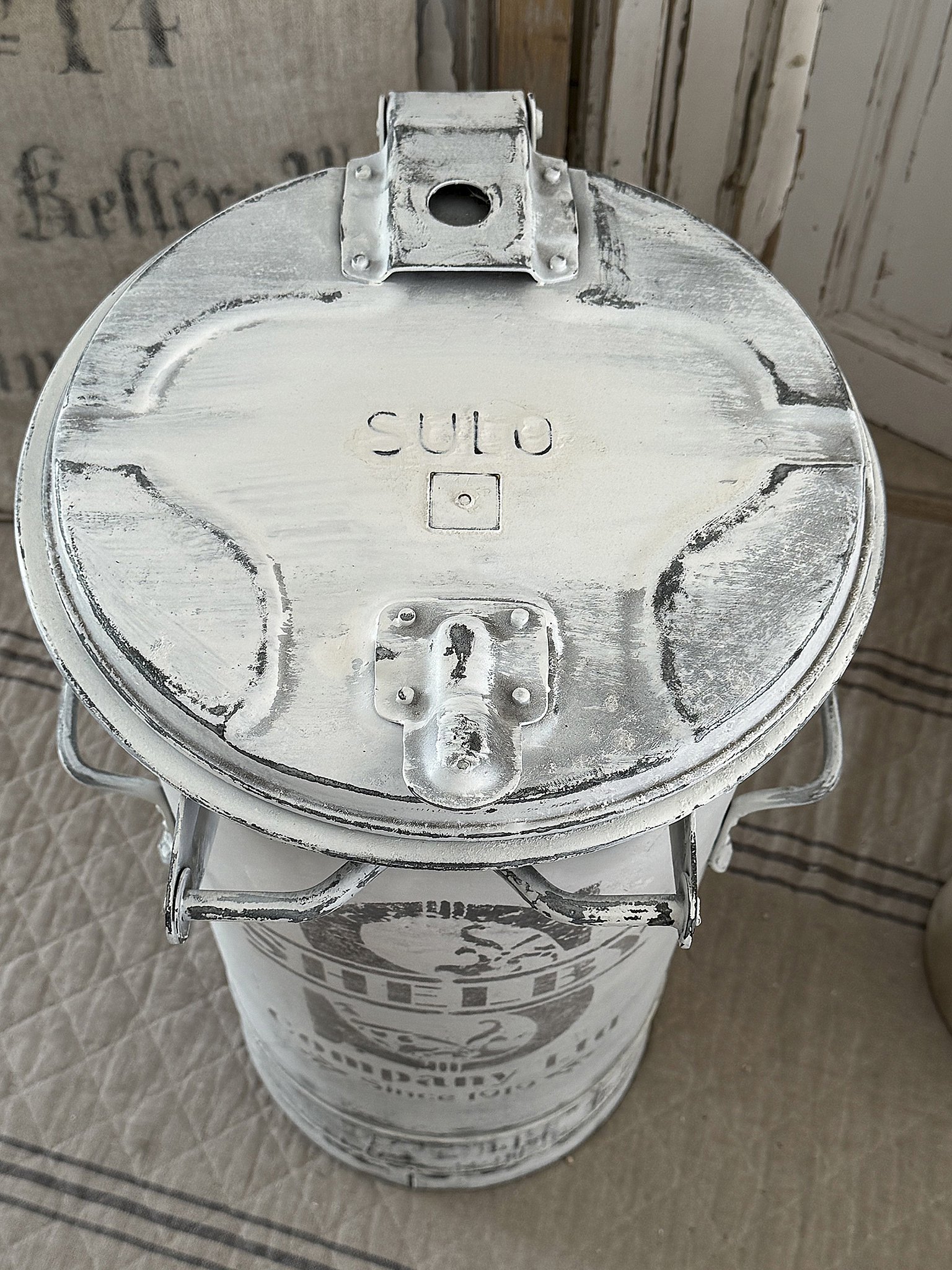 Schöne alte Zinkmülltonne Shelby***  Schöne alte Zinkmülltonne Shelby***