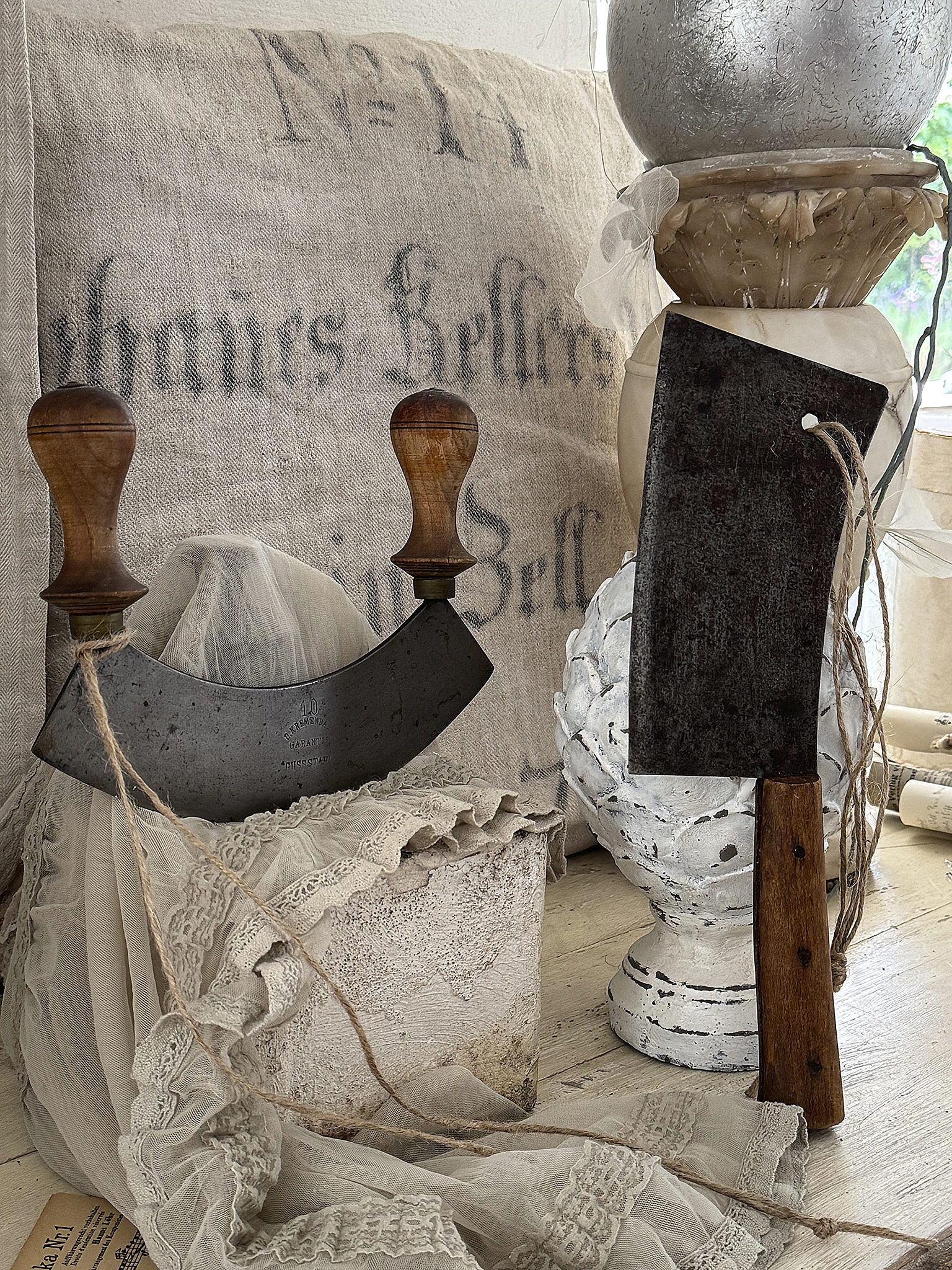 Vintage-Hackbeil und Wiegemesser*** Vintage-Hackbeil und Wiegemesser***