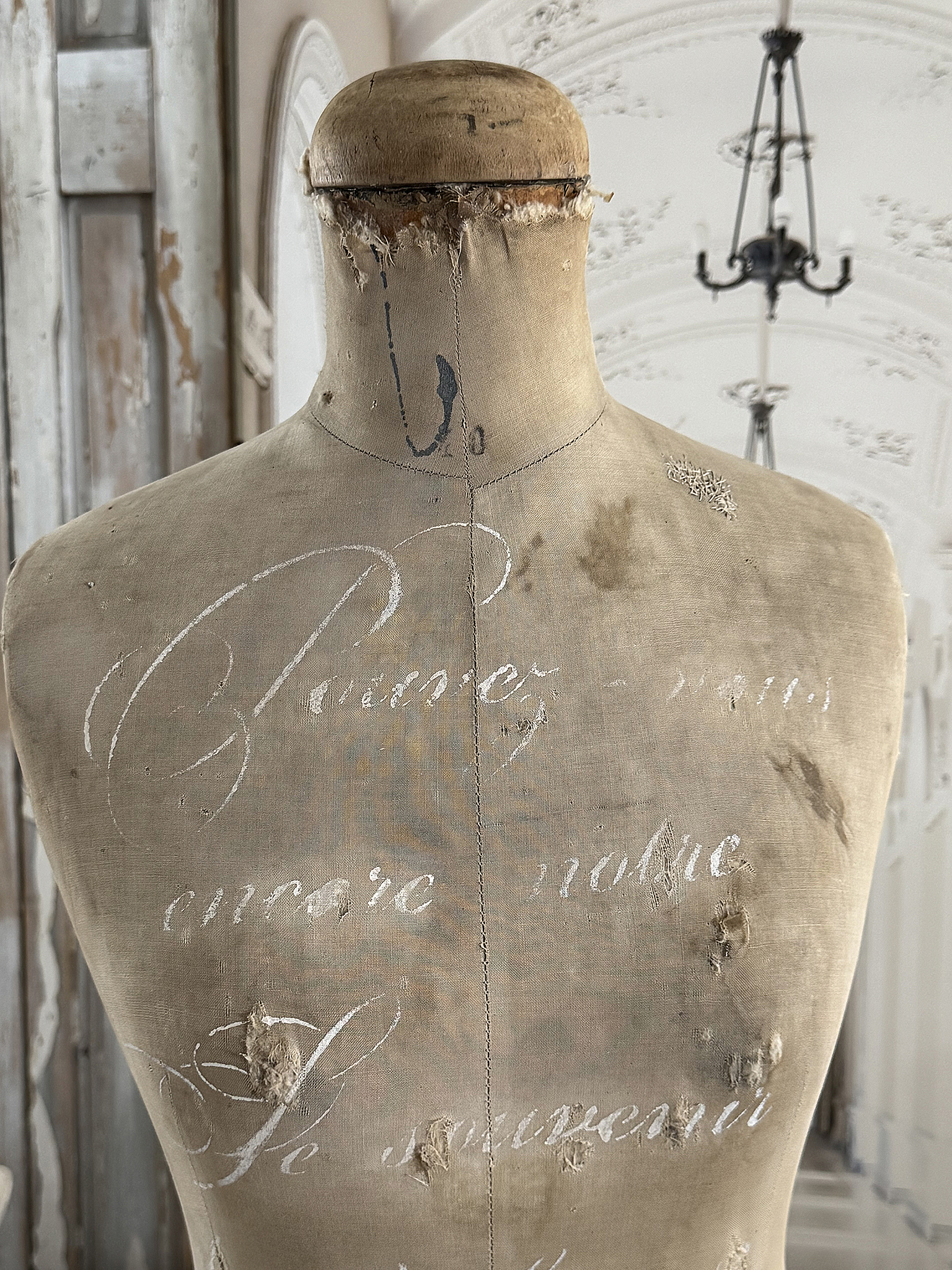 Antike Schneiderpuppe/Torso mit viel Charme***