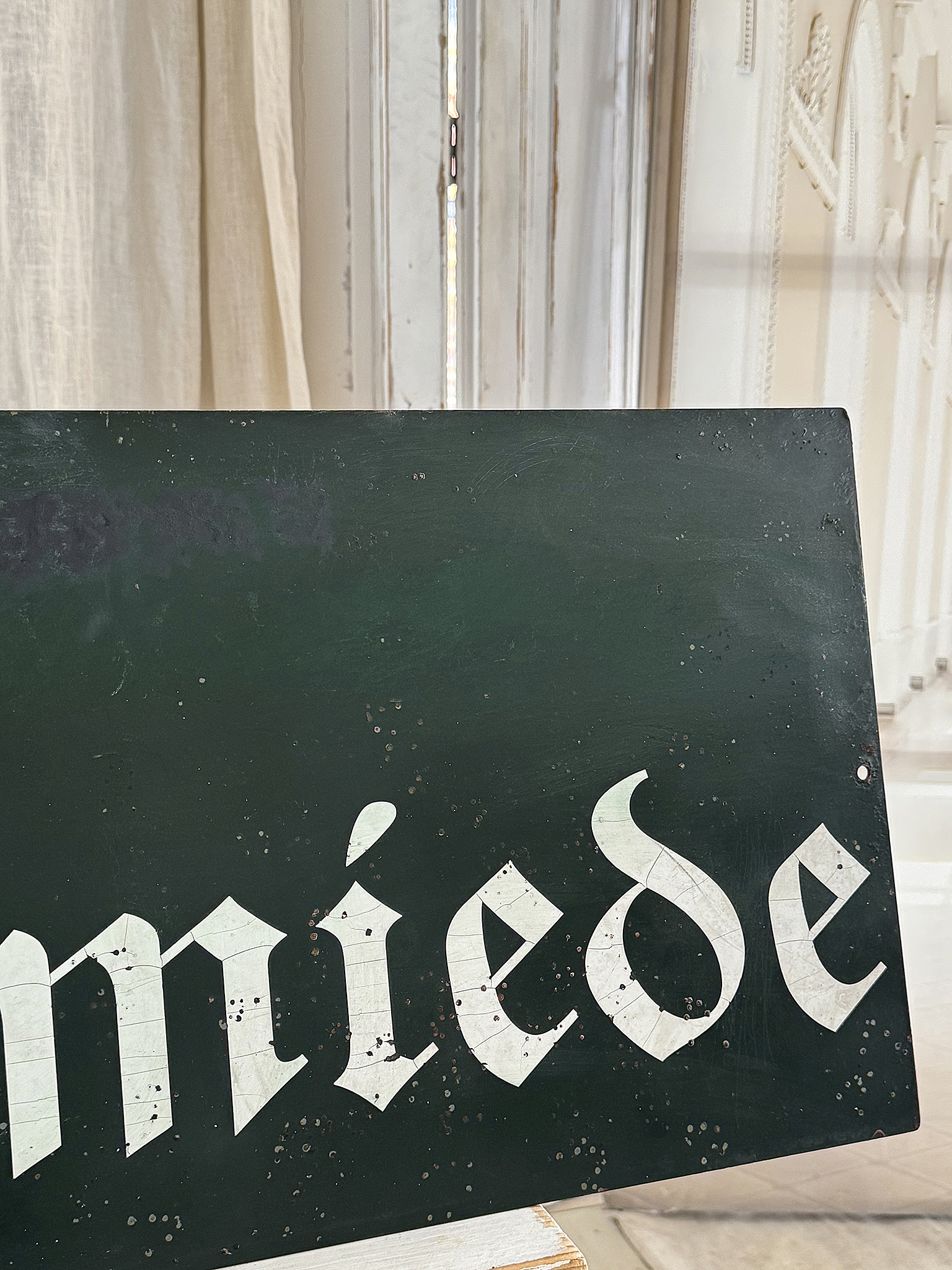 Altes großes Eisenschild „Alte Burgschmiede“ – selten & imposant***