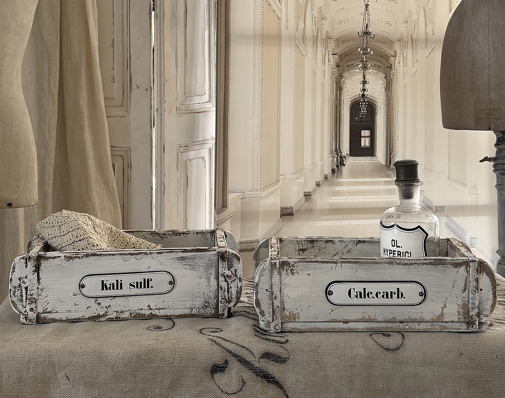 Antikes Apothekerkisten-Duo mit Geschichte***