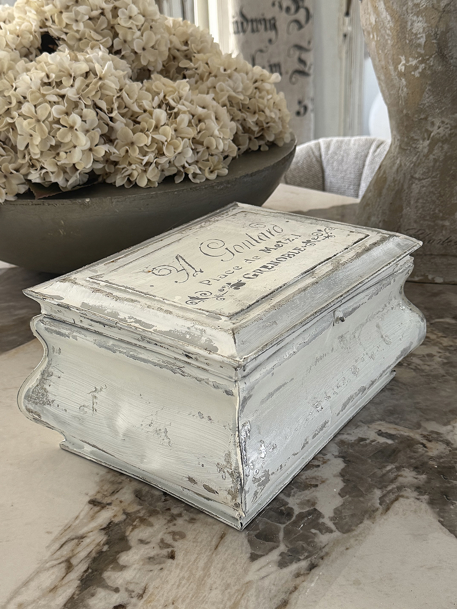 Zwei zauberhafte Zinkblechdosen im charmanten Shabby-Chic-Duo***