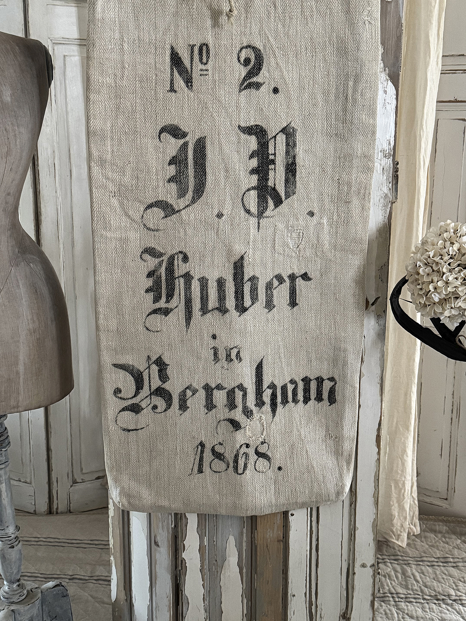 Herrlicher antiker Mehlsack von 1868***