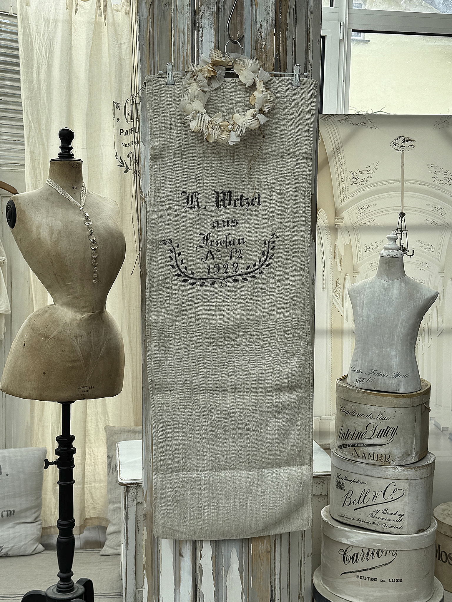 Antiker heller Leinensack/ Mehlsack 1922 No.12***
