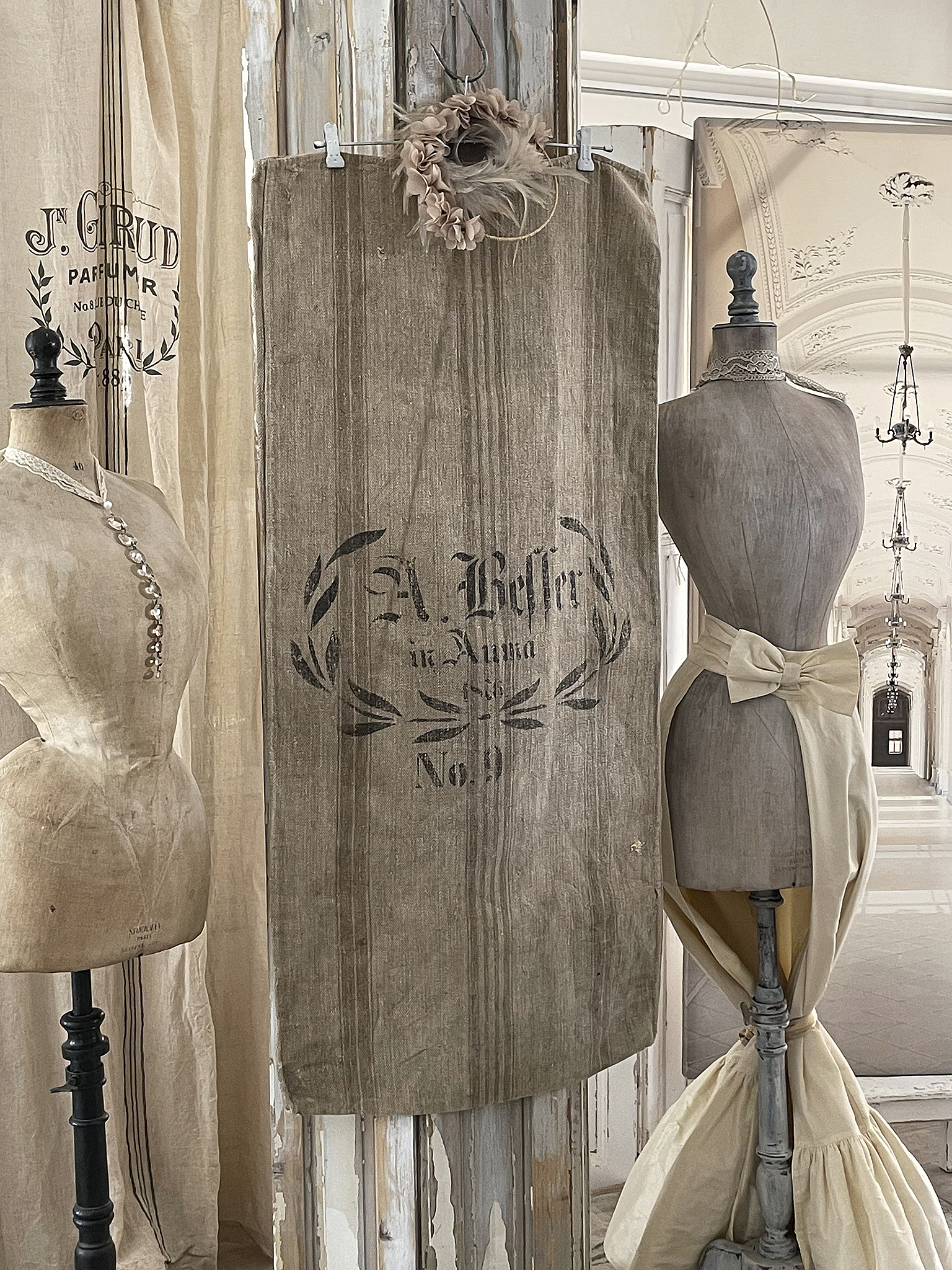 Antiker Leinensack/ Mehlsack No.9*** Antiker Leinensack/ Mehlsack No.9***