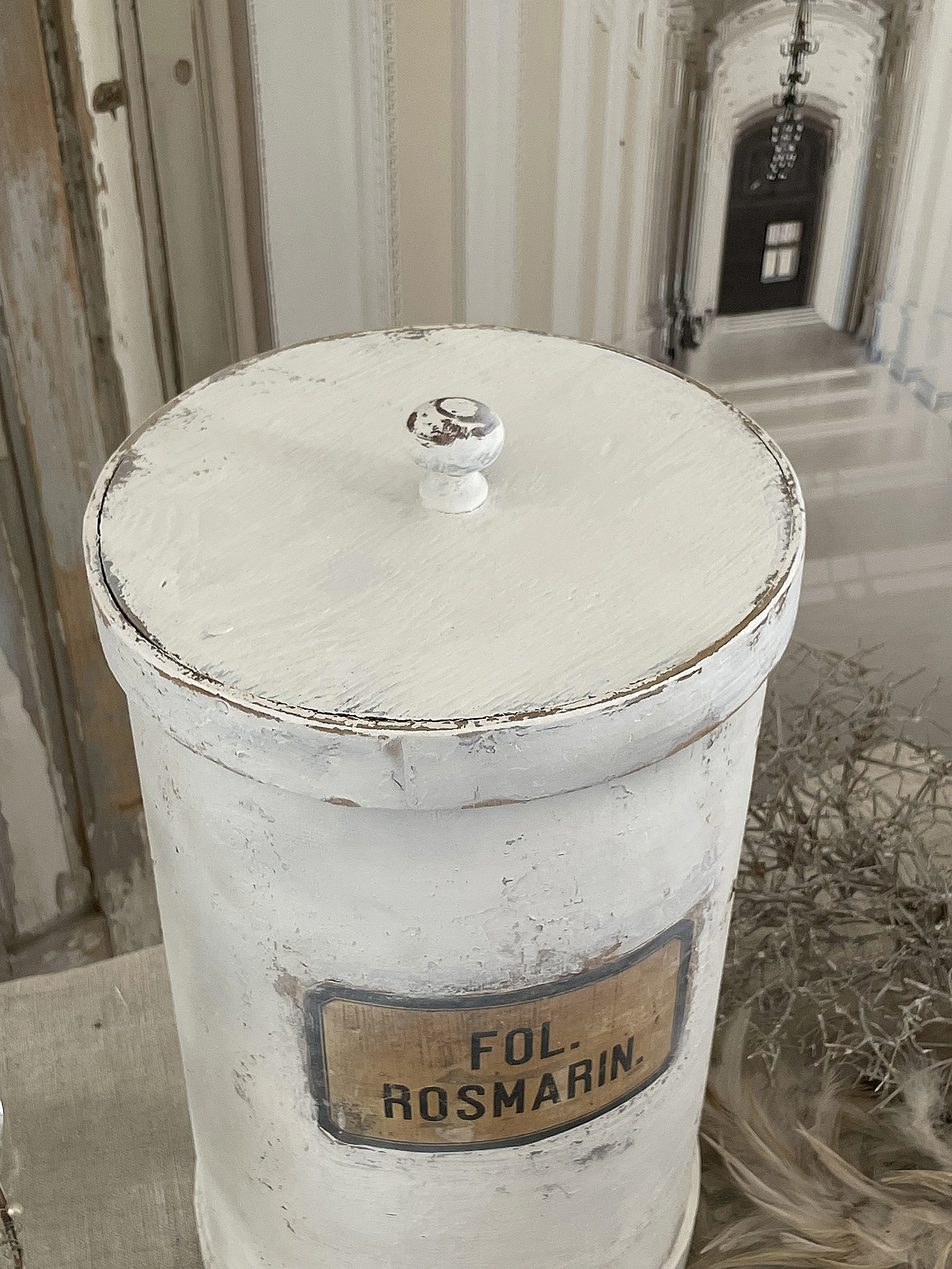 Große antike Apothekertonne Rosmarin*** Große antike Apothekertonne Rosmarin***