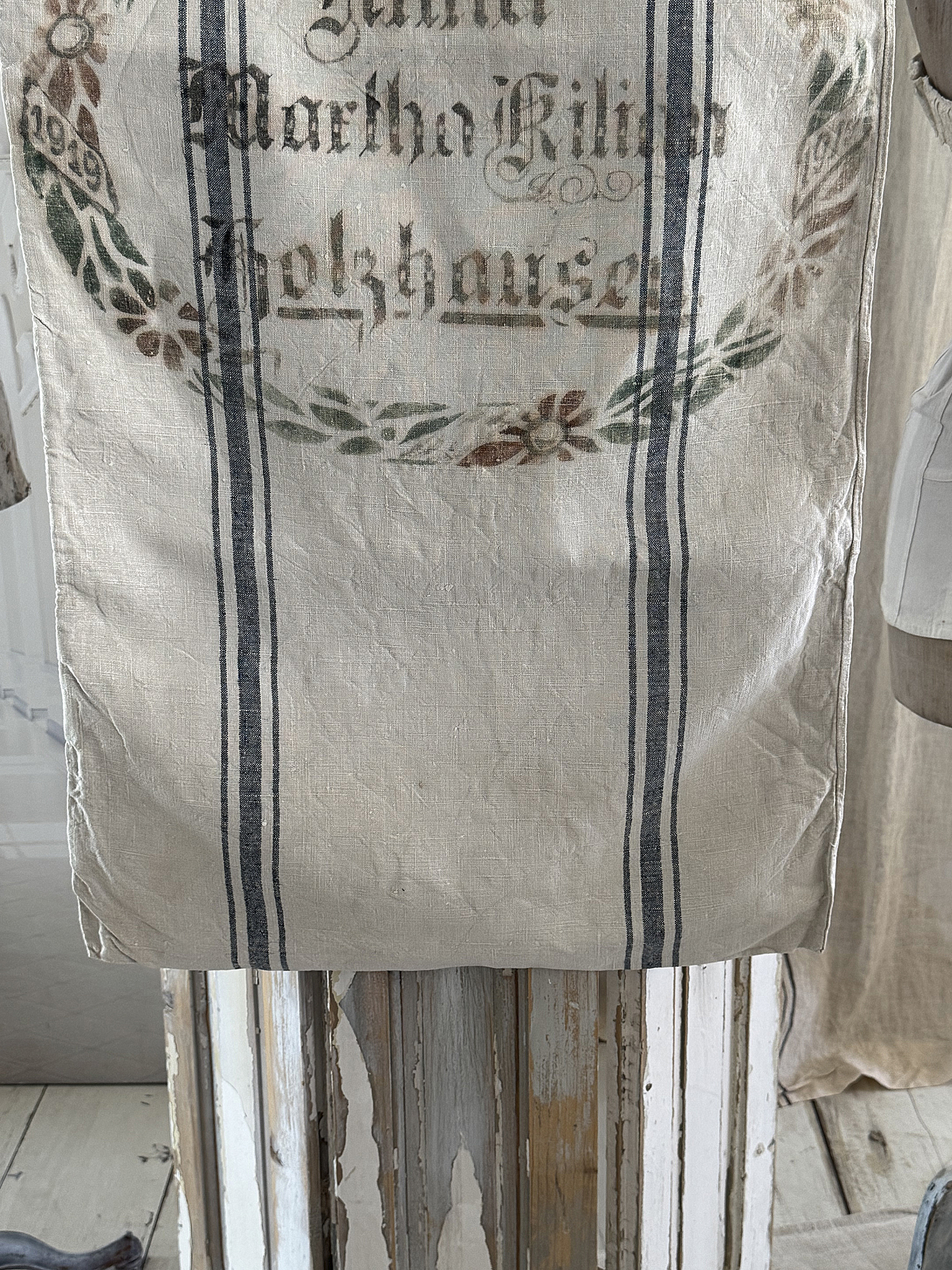  Antiker Mehlsack von 1919-No.2/Blütenkranz***