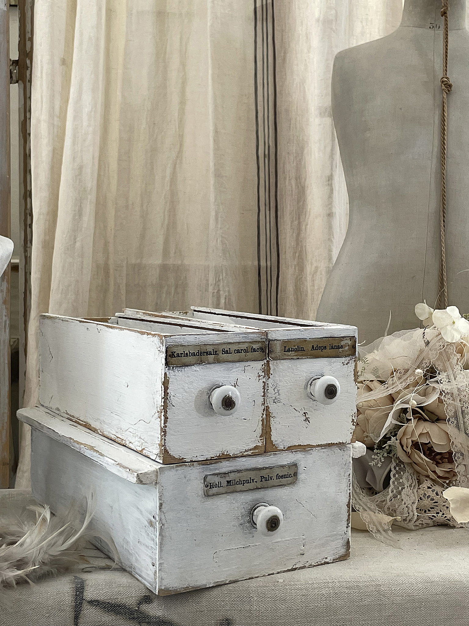 Trio Apothekerschubladen Brocante*** Trio Apothekerschubladen Brocante***