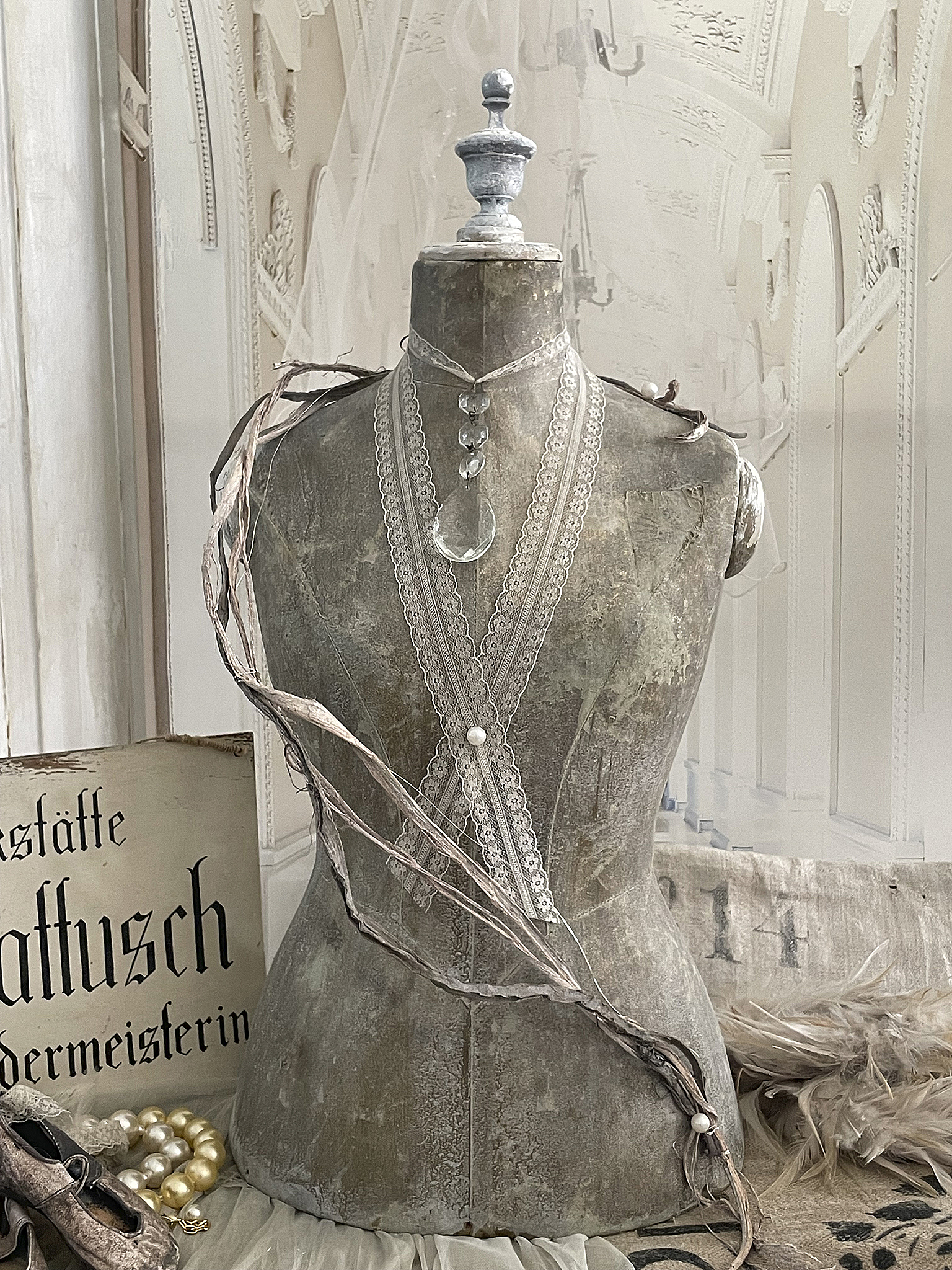 Antike Schneiderpuppe / zarter Torso ***