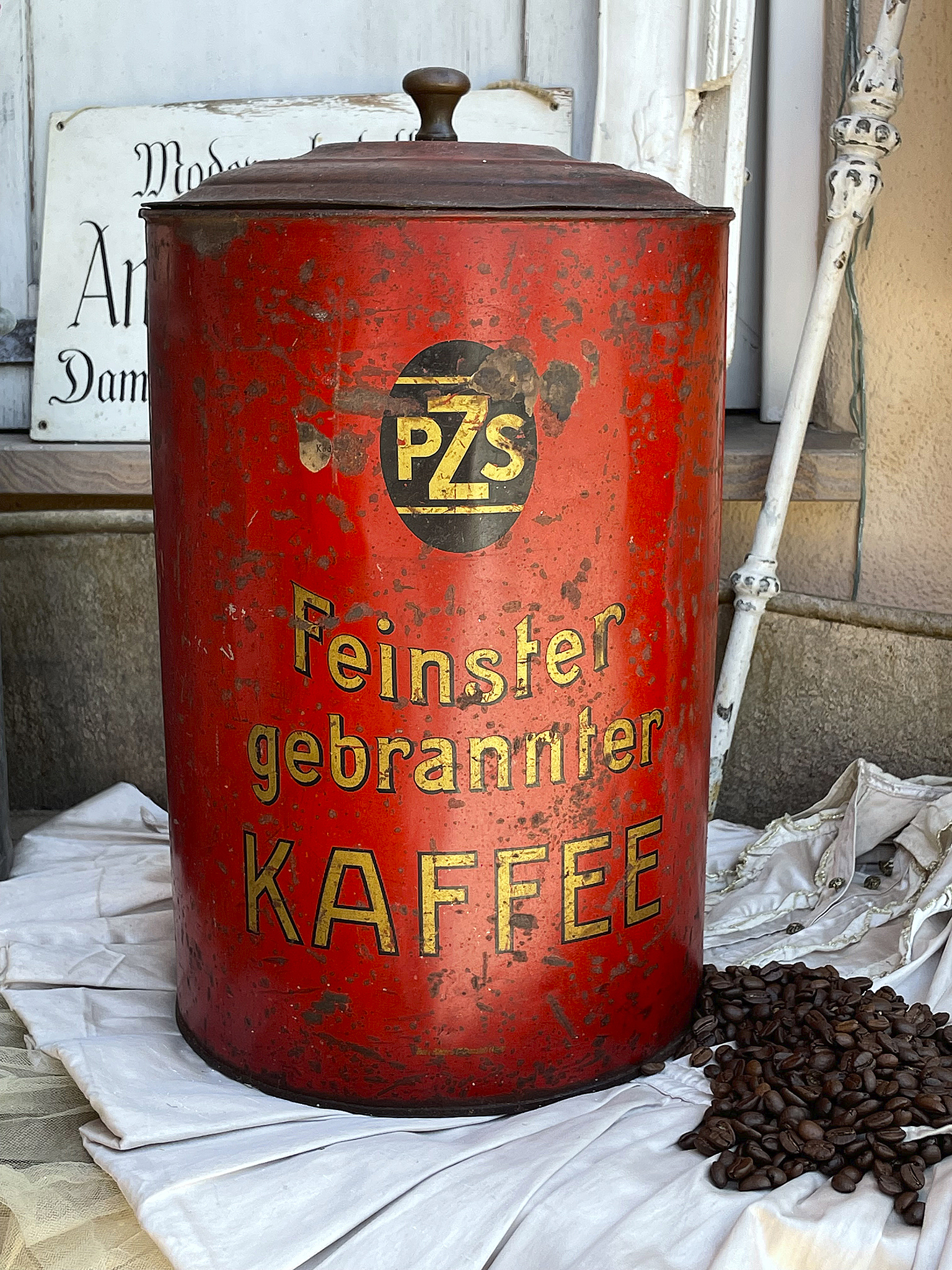 Brocante Große Kaffee-Dose*** Brocante Große Kaffee-Dose***