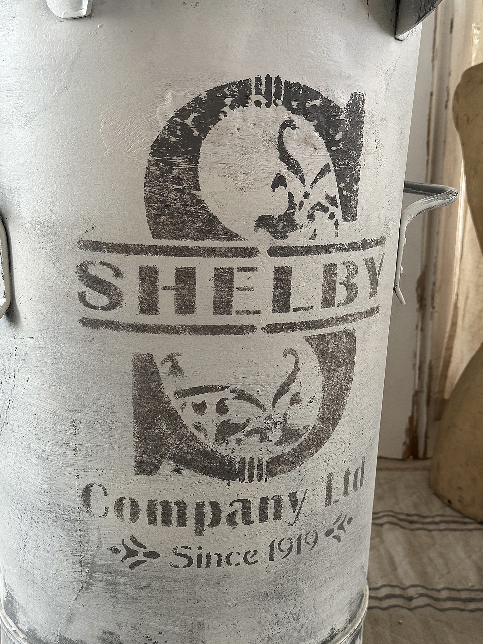 Schöne alte Zinkmülltonne Shelby***  Schöne alte Zinkmülltonne Shelby***