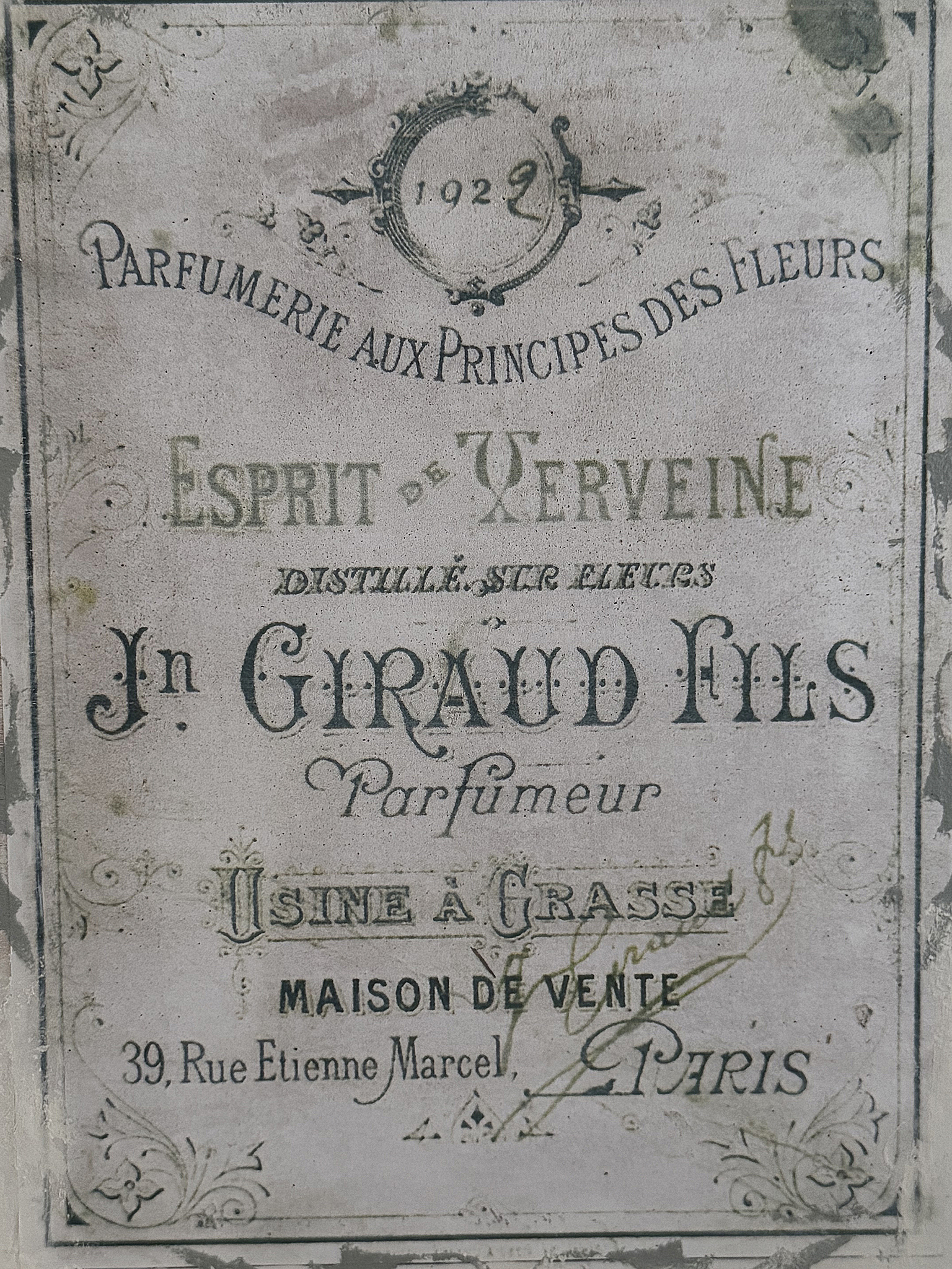 Vintage Holz Bild Parfumeur Shabby-pur***