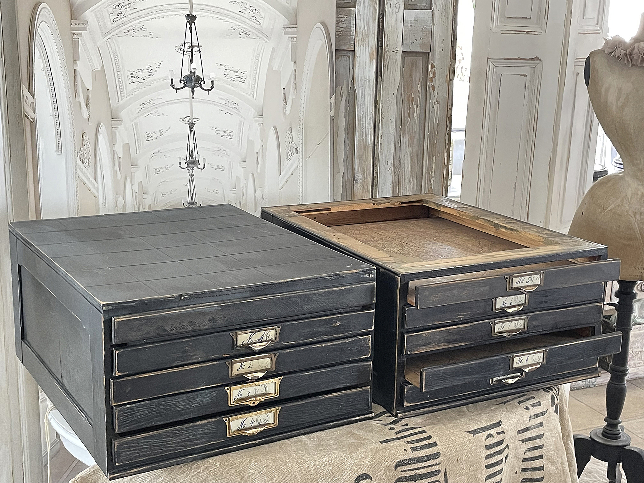 Antiker Planschrank Liebhaberstück***