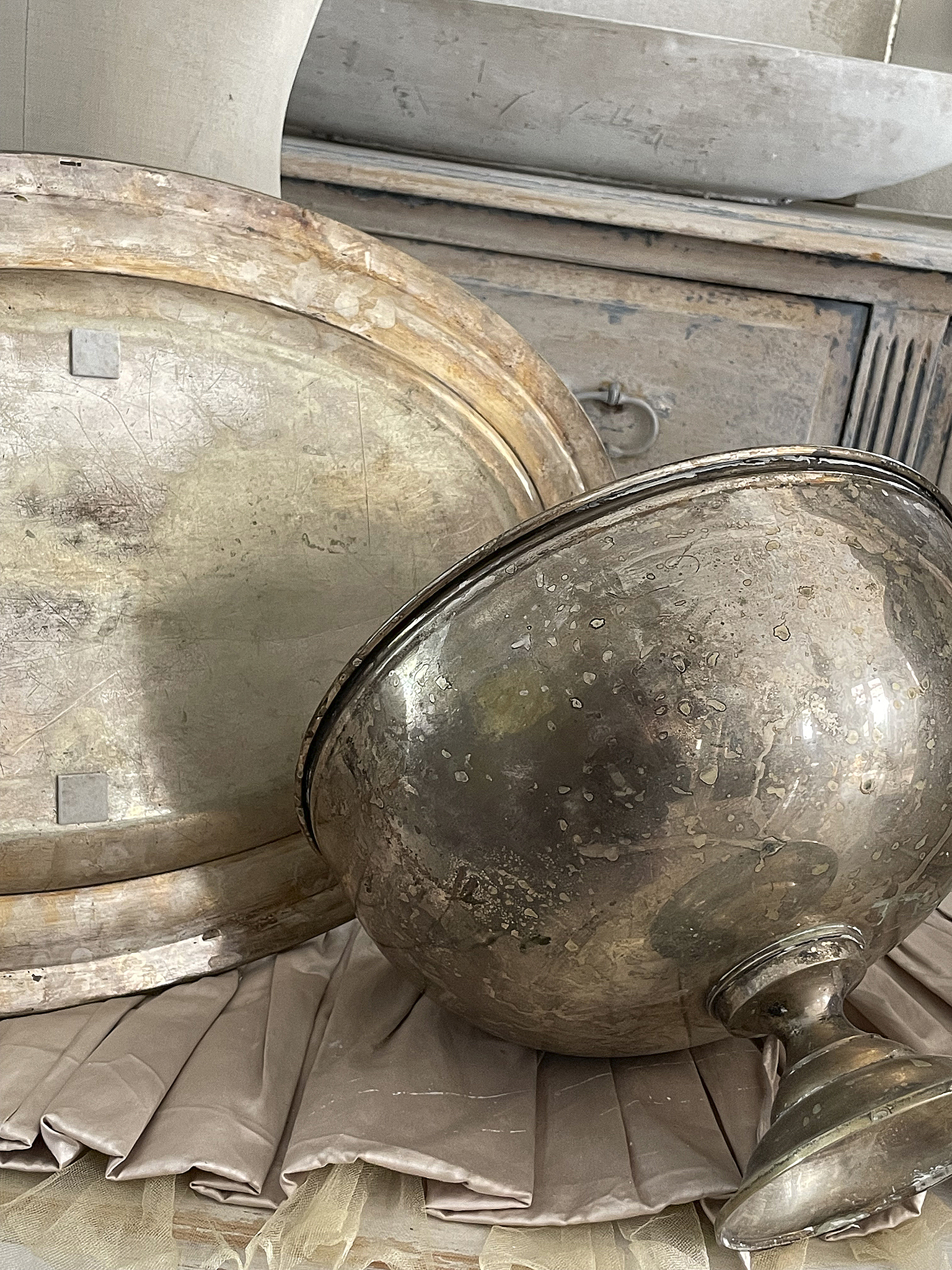 Imposante Platte mit Schale Vintage*** Imposante Platte mit Schale Vintage***