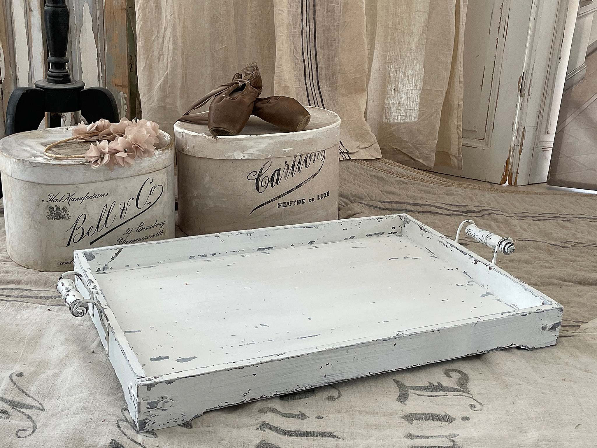 Große altes Holztablett Shabby-Chic*** Große altes Holztablett Shabby-Chic***