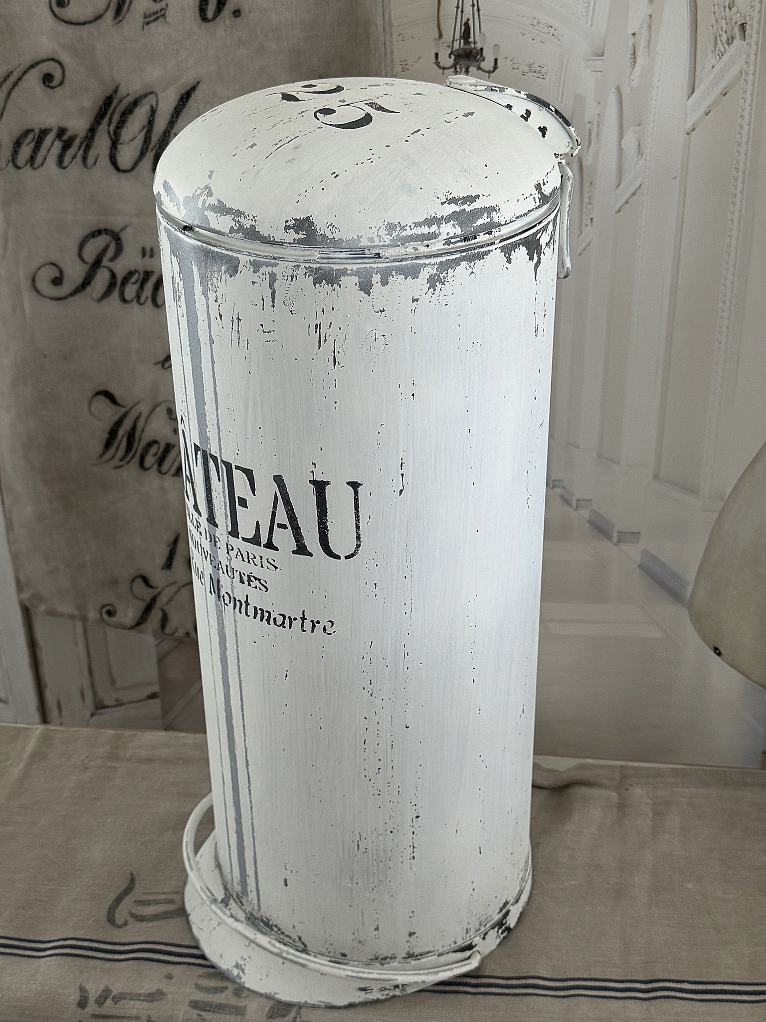 Reserviert! Vintage-Look Treteimer aus Metall ***